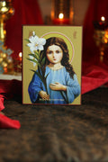 Three-Year-Old Theotokos Icon, Wooden Icon Orthodox Icon