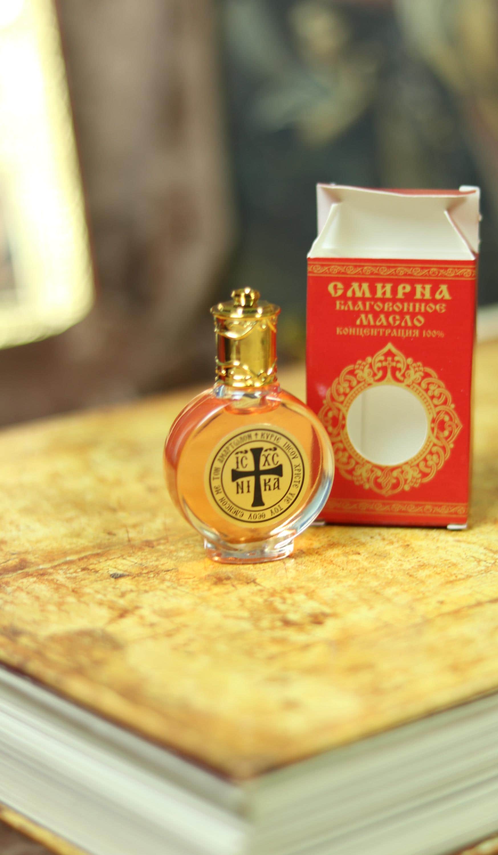 Orthodox Anointing Oil Roller Bottle, Holy Oil from Jerusalem, Prayer Oil with Cross, Christian Religious Gift, Healing Fragrance, Myrrh oil