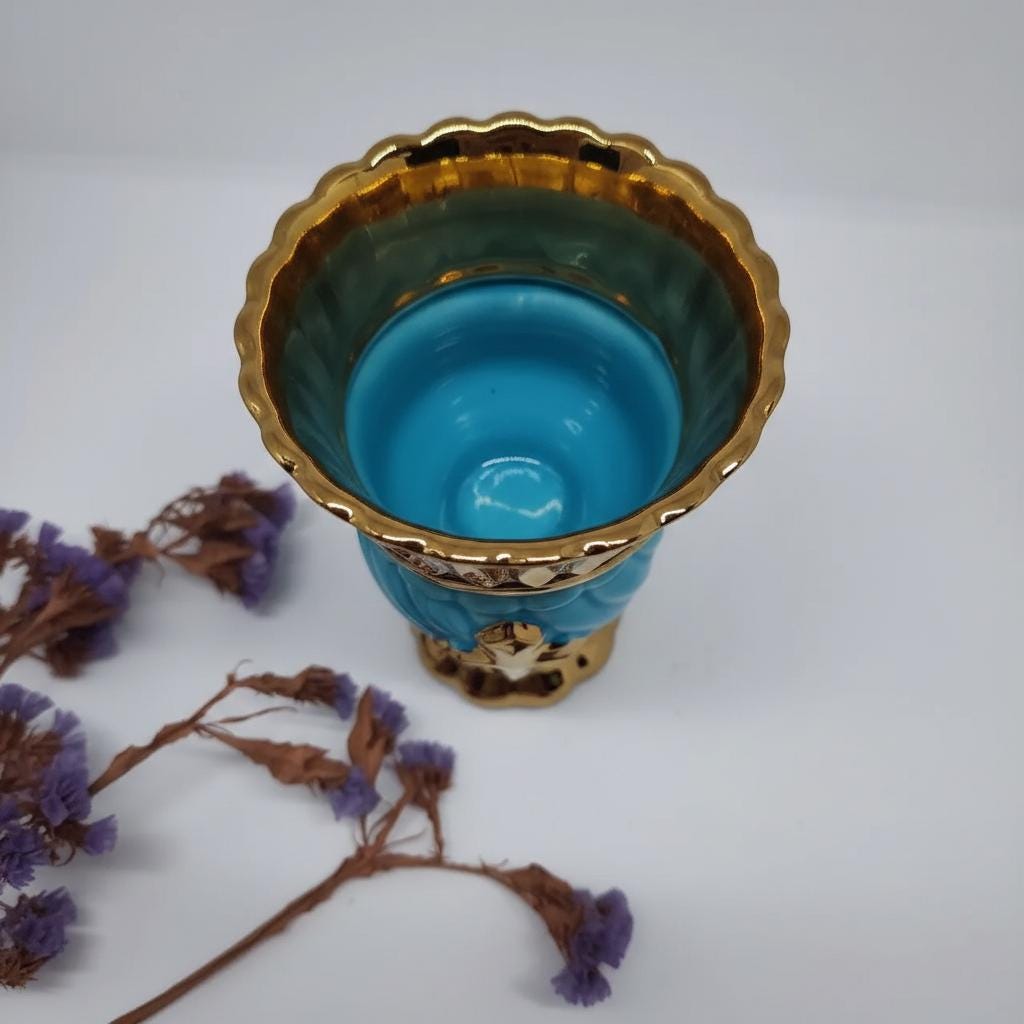 5.1in Ceramic Oil Lamp, Orthodox Lampada, Prayer Lamp