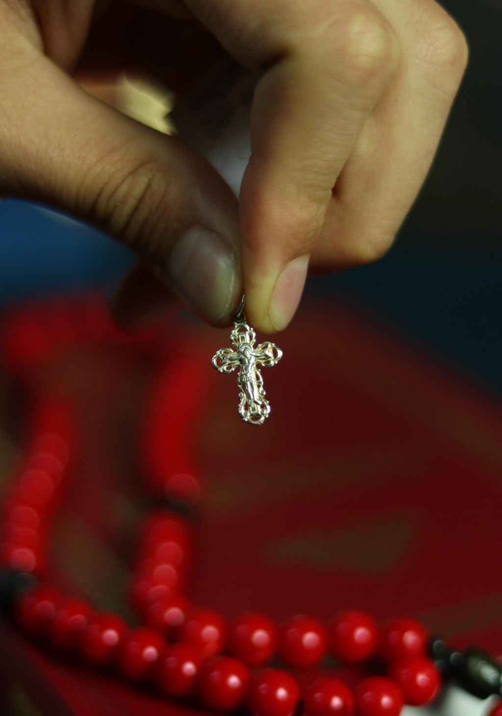 Orthodox Cross Pendant Sterling Silver | 0.83 in / 2.1 cm | 1.17g | Christian Crucifix Charm | Baptism Gift | Religious Jewelry for Neck