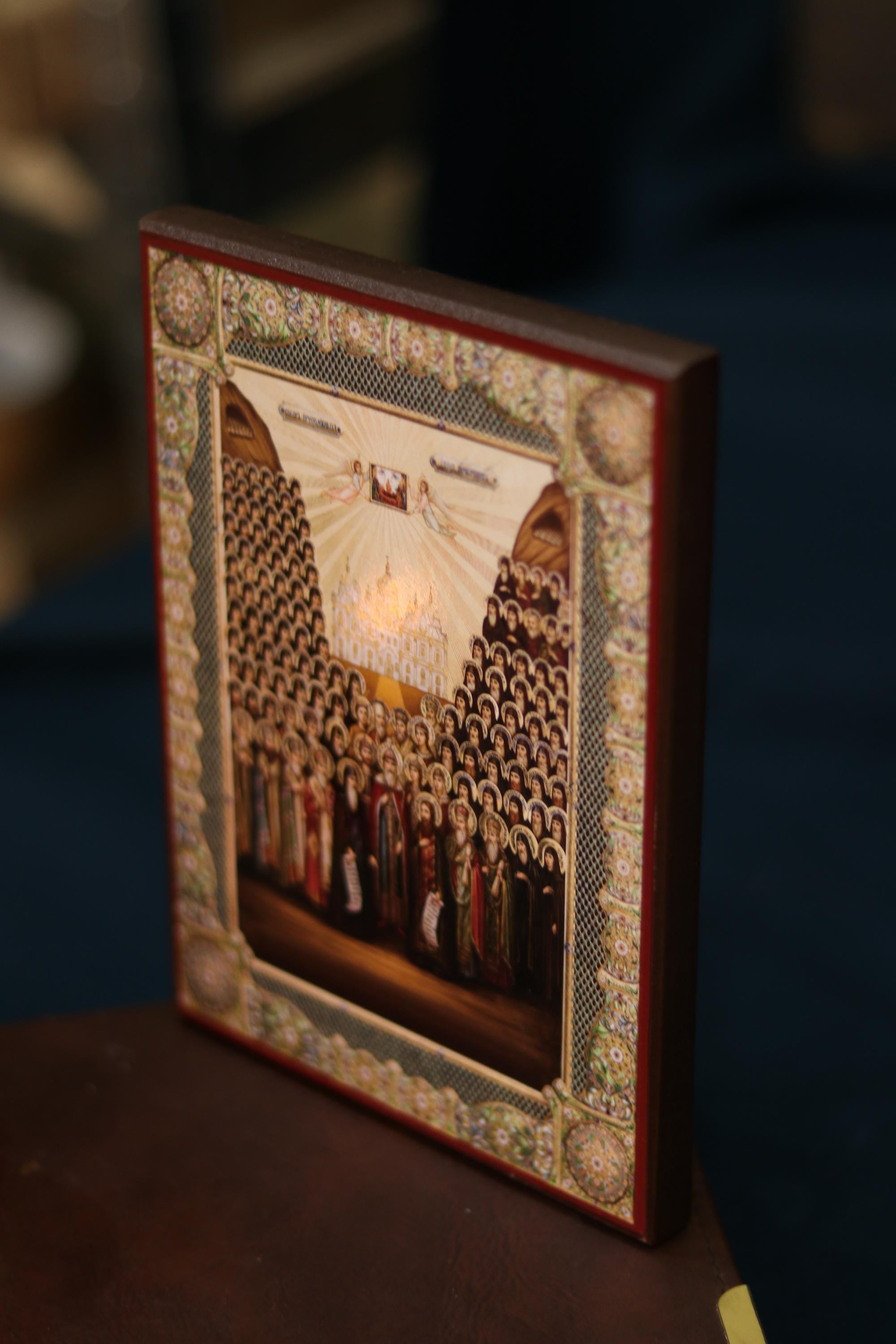 Caves Fathers Icon Pechersk Saints Wooden Icon Orthodox