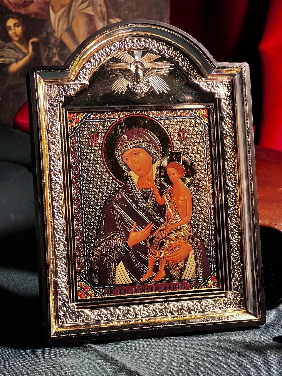 Icon of the Virgin Mary, God's mother, "The Nurturer" icon, Orthodox icon, Orthodox christian, Christianity art, Icon 14x19 cm