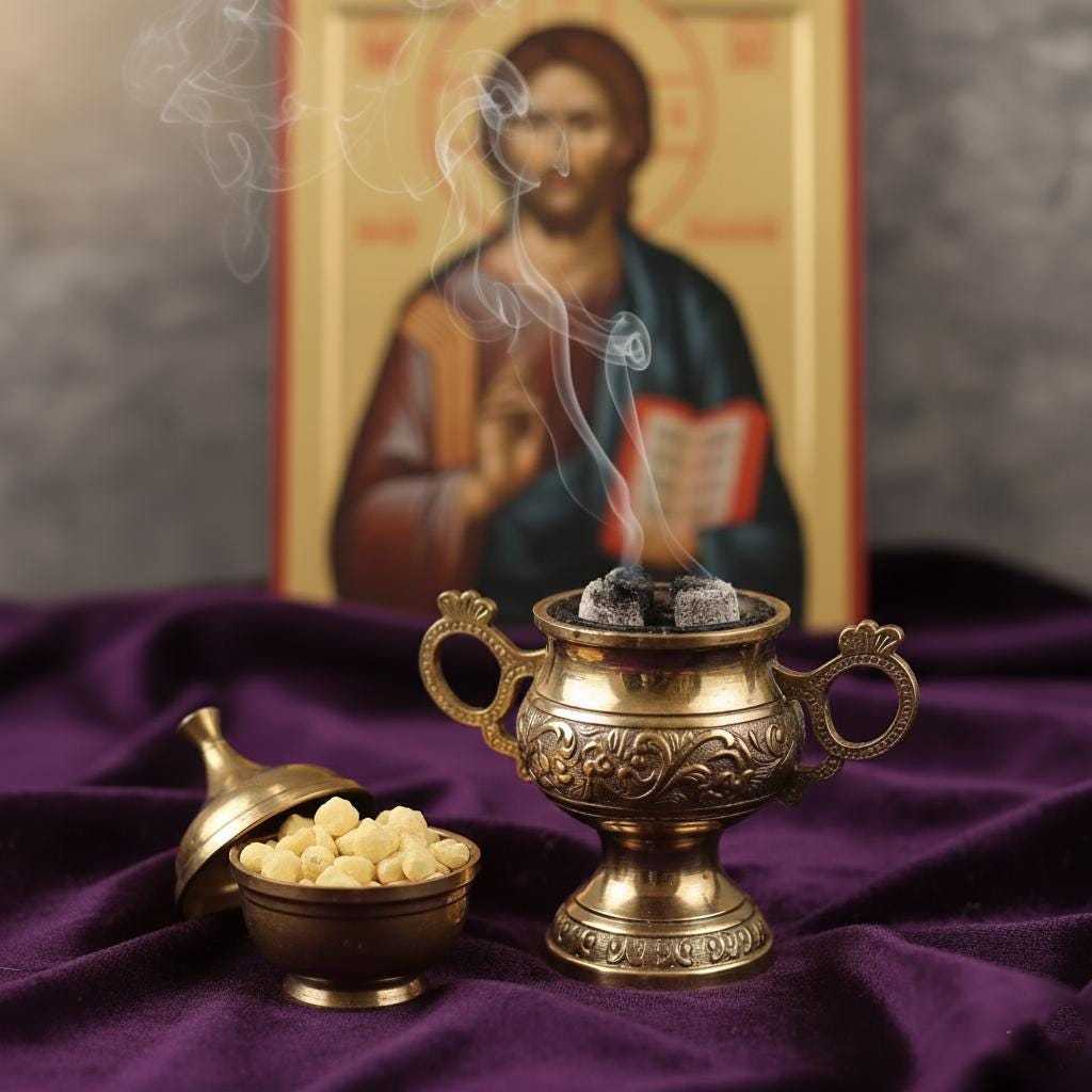 Greek Incense “Two Angels” Kitpino Scent | Orthodox Church Incense | Handmade Athonite Frankincense | Religious Gift | Spiritual Home Decor