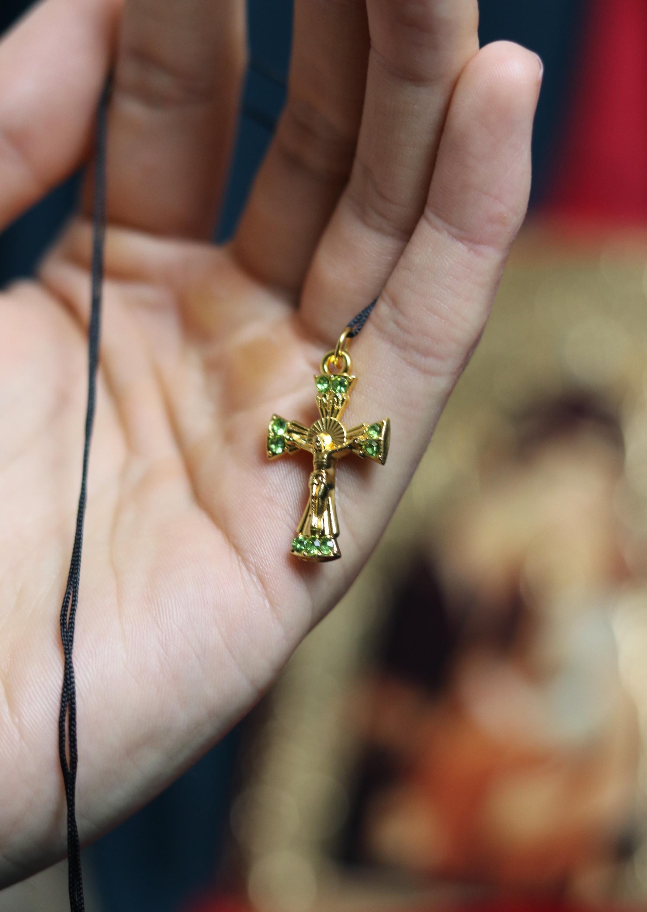 Orthodox Cross Necklace, Large Jesus cross pendant with Jesus Christ, Christian Cross Pendant, Crucifix necklace, Orthodox pendant