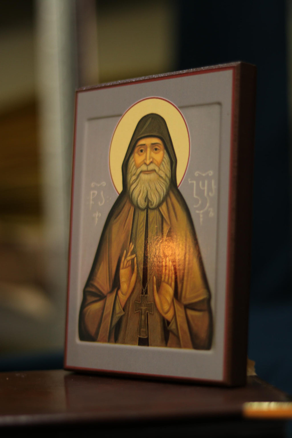 Orthodox Icon St Gabriel Urgebadze Wooden Icon Wooden Icon