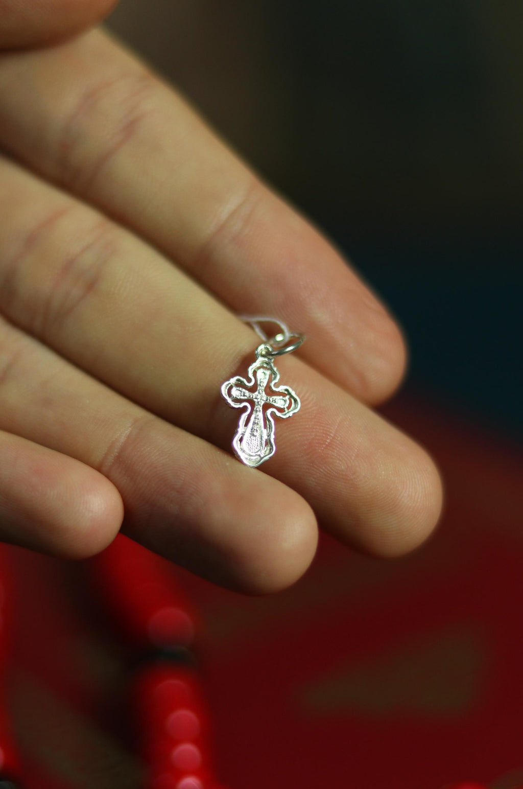 Sterling Silver Orthodox Cross Pendant | 0.63 in Tall | 0.68g | 925 Christian Crucifix Charm for Baptism & Daily Wear