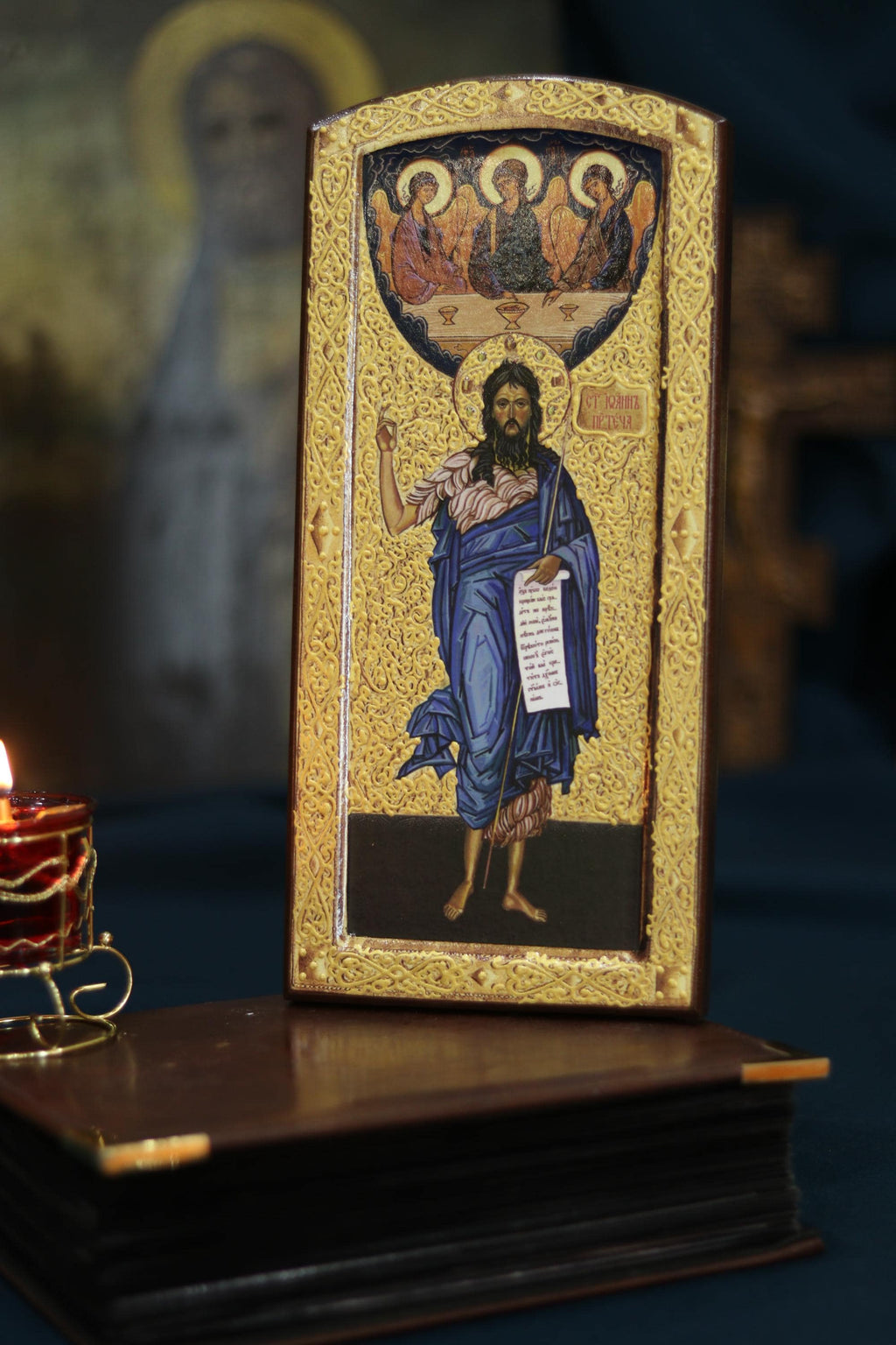Saint John the Baptist Orthodox Icon 11x6in Wooden Christian Plaque