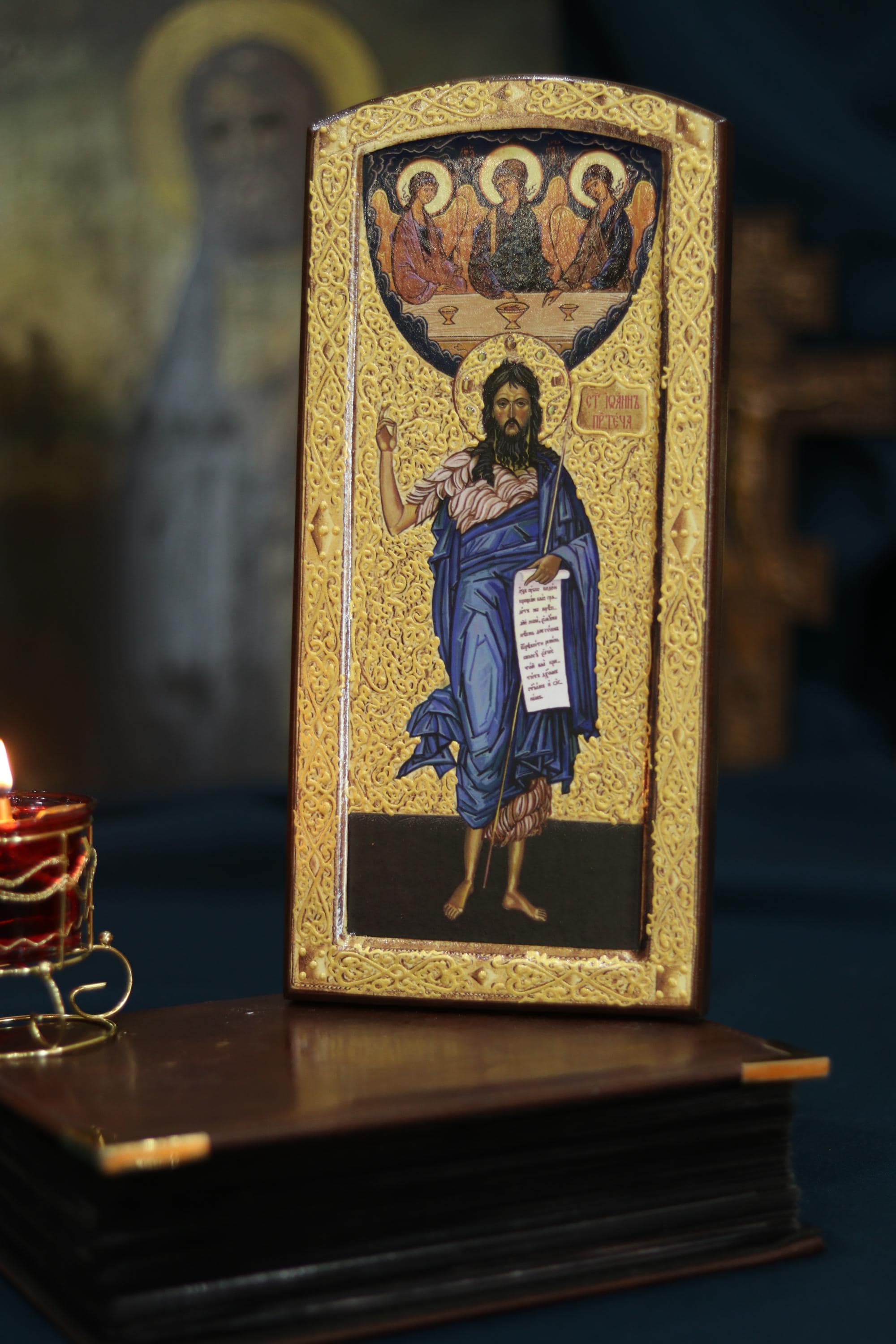 Saint John the Baptist Orthodox Icon 11x6in Wooden Christian Plaque