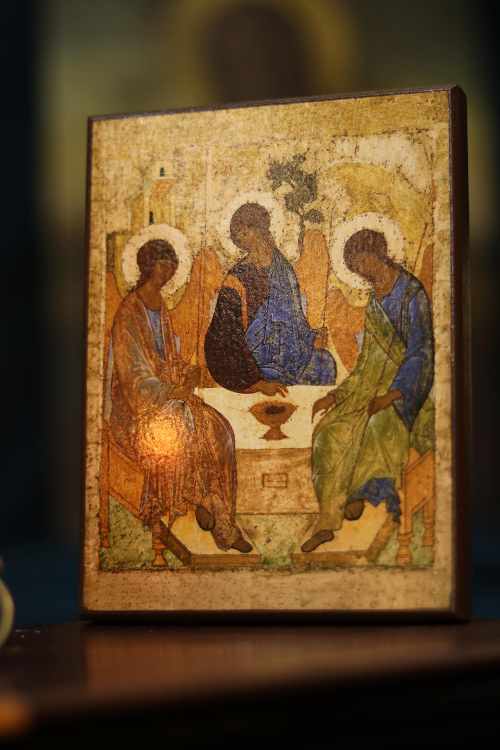Holy Trinity Rublev Icon Wooden Icon Orthodox Icon Religious Art