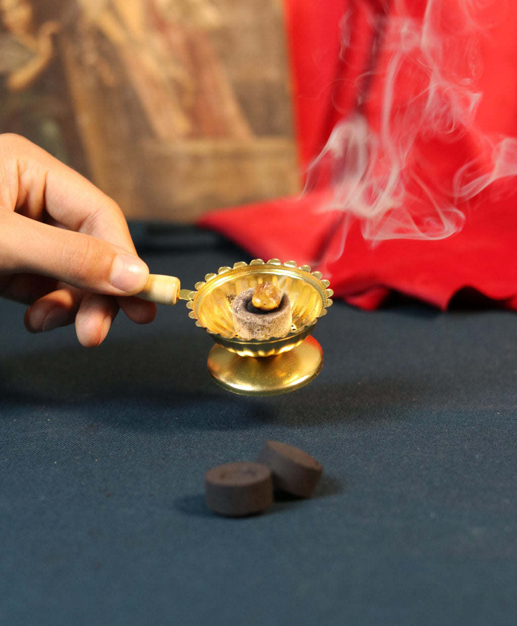 Orthodox Incense Set – Metal Censer, 60g Natural Resin Incense, Charcoal Tablets, Prayer Burner for Home Altar or Church Use