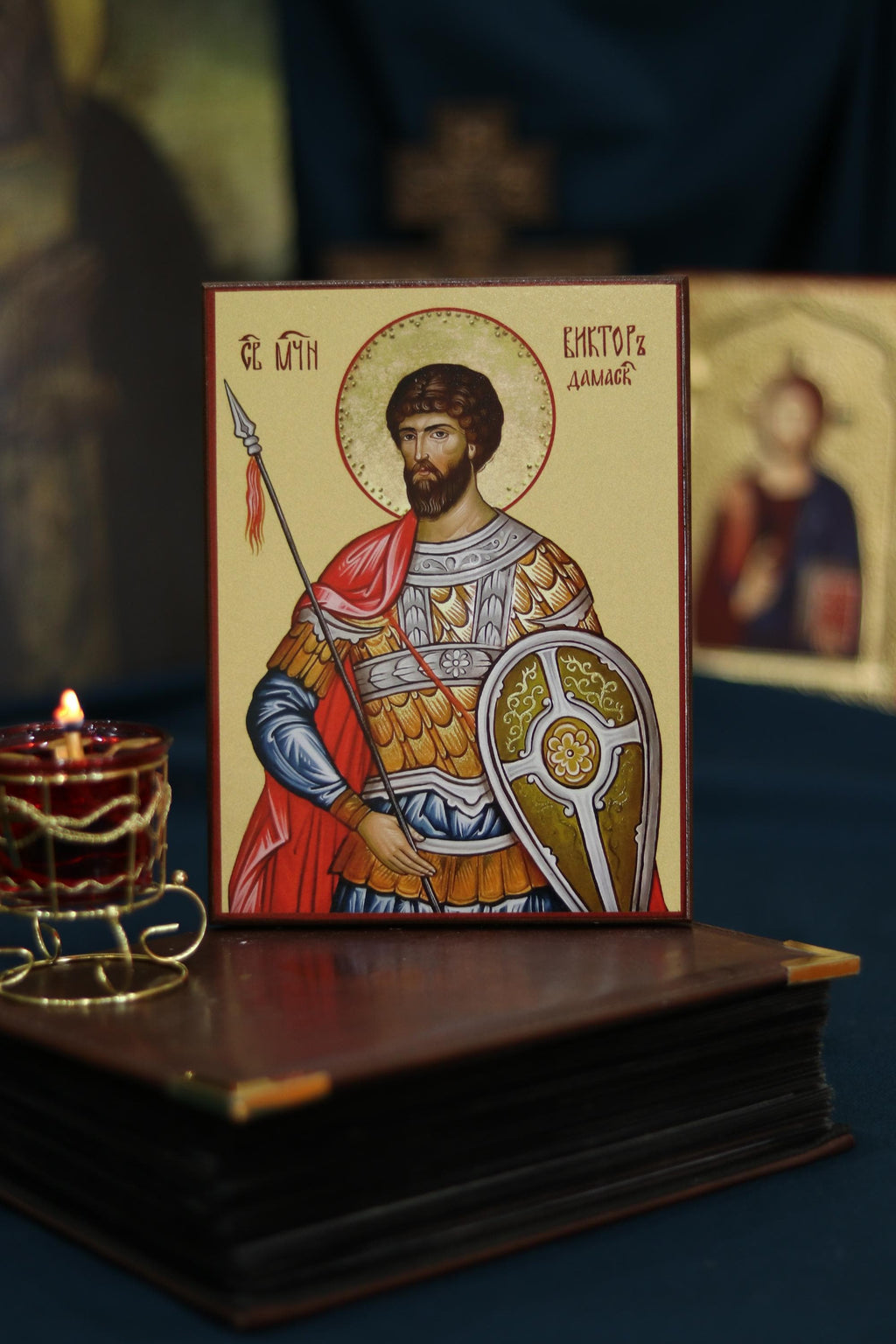 Saint Victor of Damascus Icon Orthodox Wood Icon