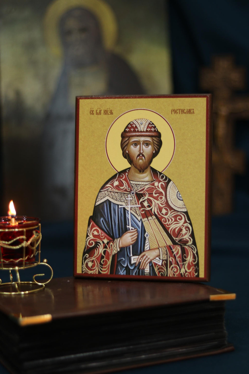 Saint Rostyslav Prince Icon Wooden Icon Orthodox