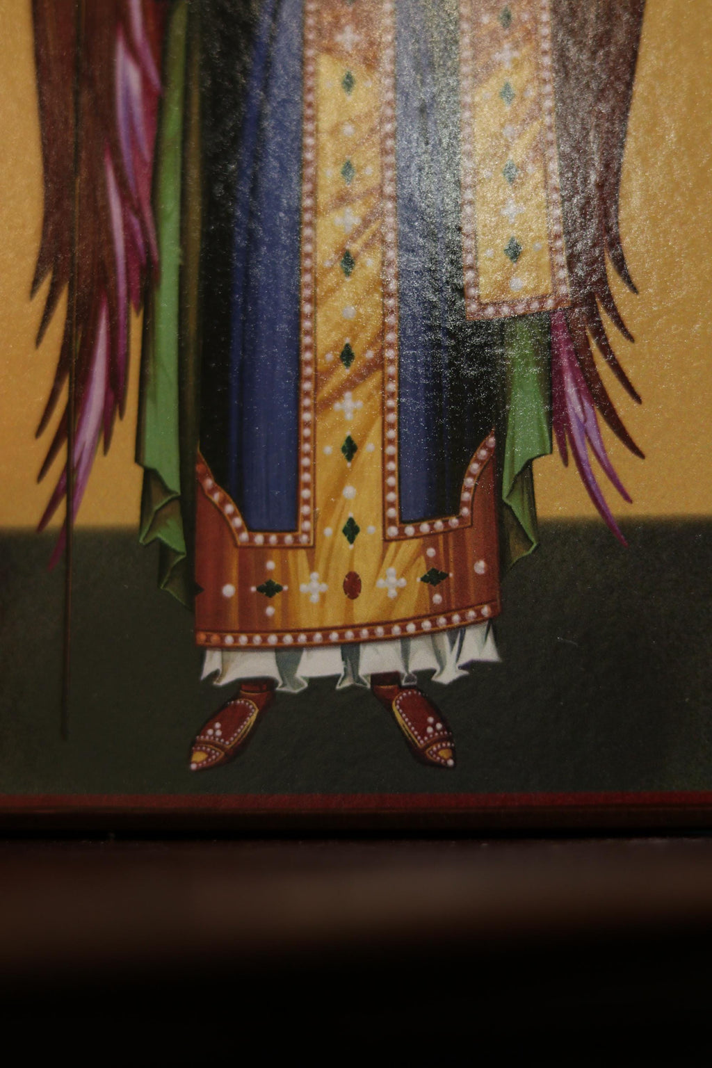 Guardian Angel with Sphere Icon Wooden Orthodox 6.3x4.7in