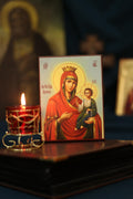 Wooden Icon Orthodox Icon, Virgin Mary Kazan, Ash Veneer Religious Decor ()