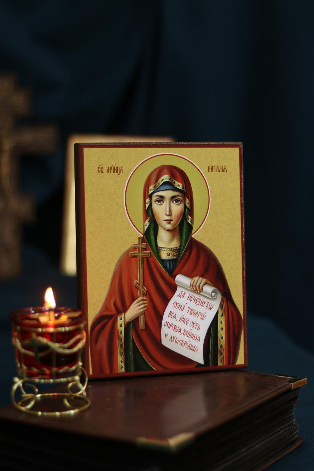 Saint Natalia Nicomedia Icon Wooden Icon Orthodox