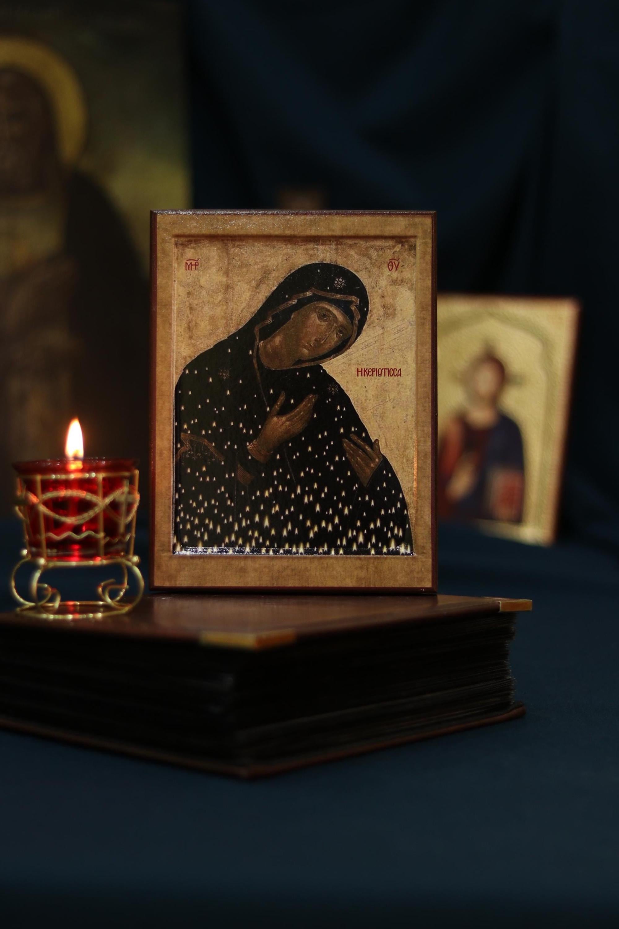 Keriotissa Mother of God Icon Wooden Icon Orthodox