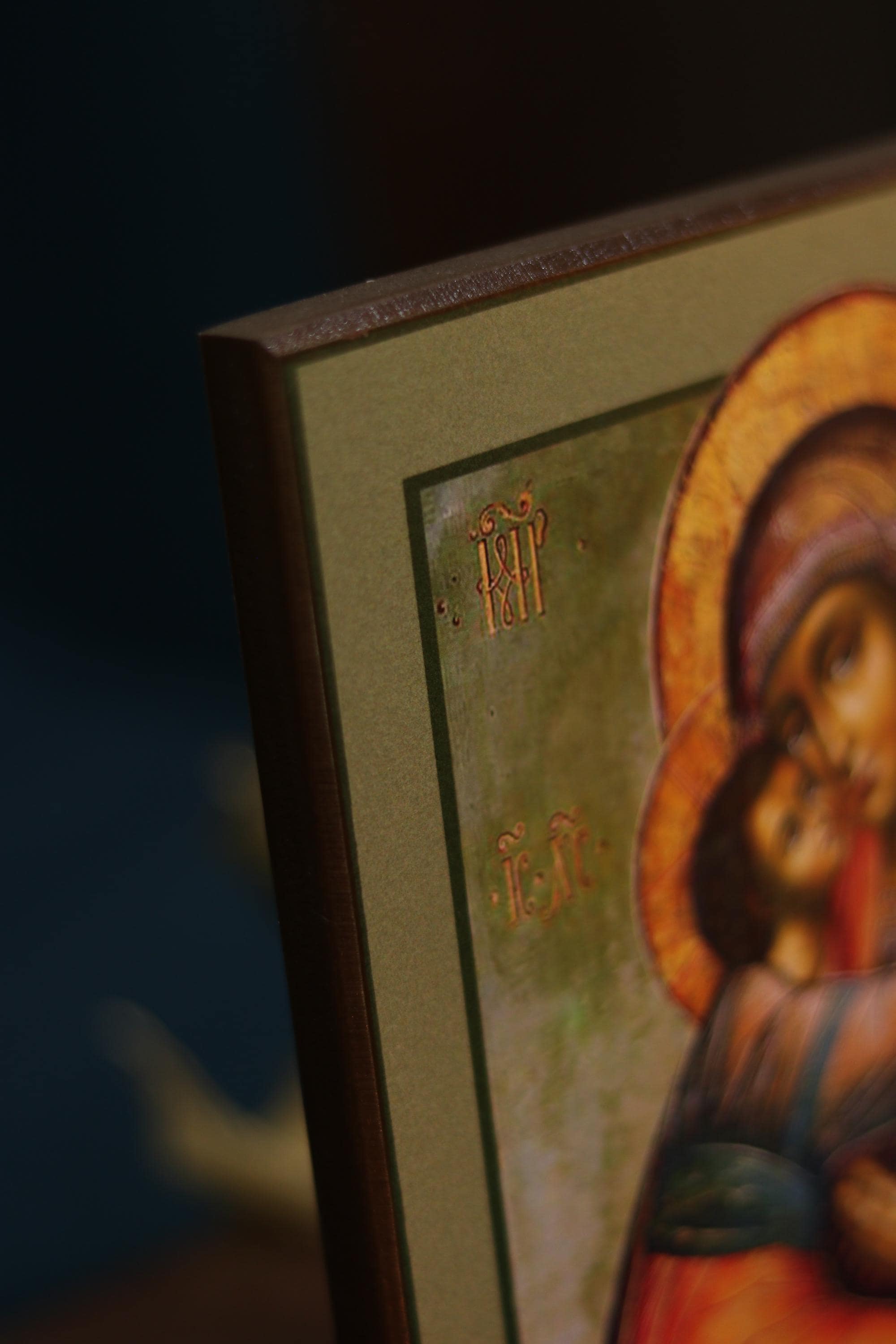 Virgin Mary & Child Wooden Icon, Orthodox Wall Art