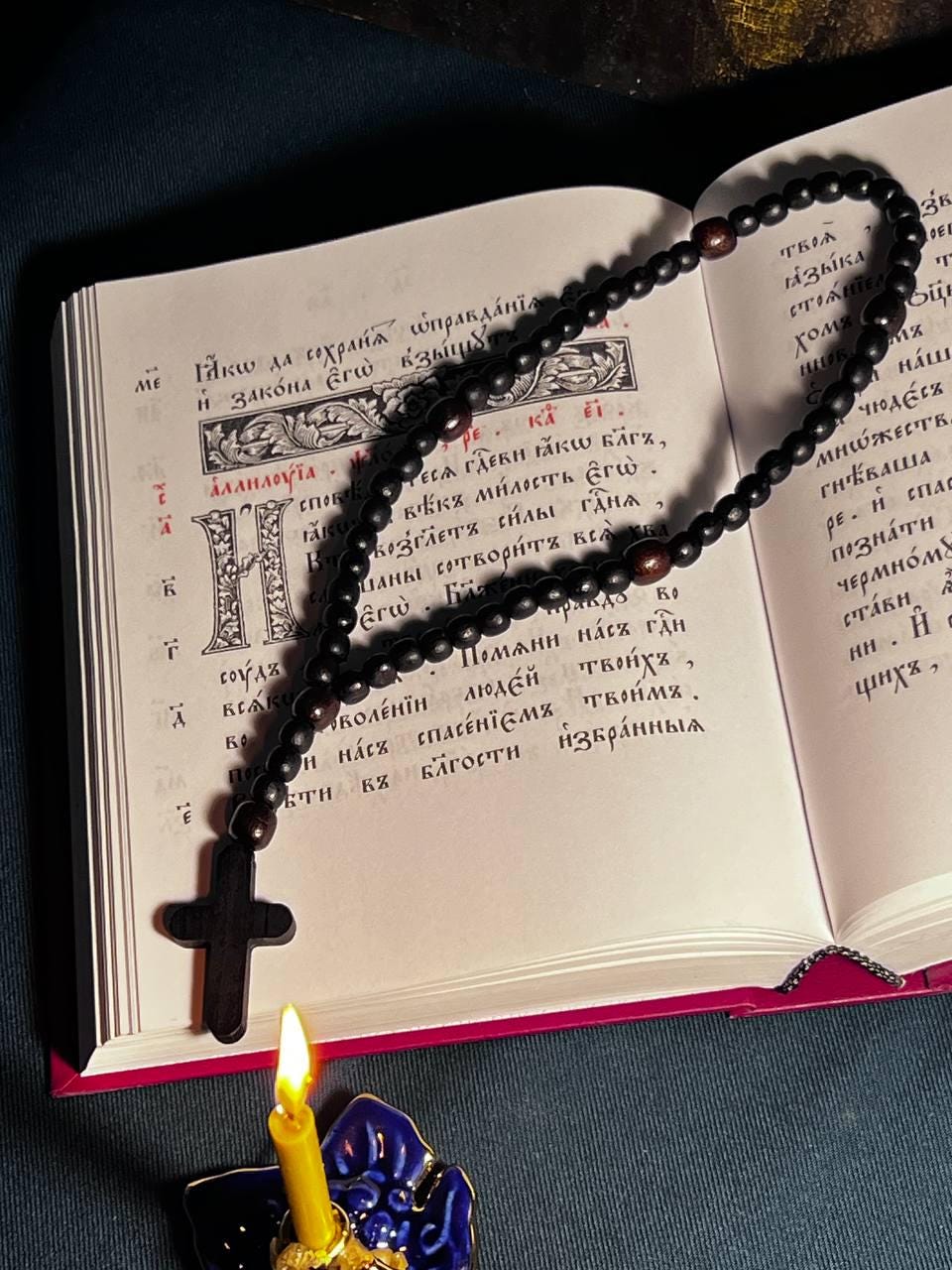Orthodox Wooden Prayer Beads with Tassel – Handmade Black Wood Orthodox rosaries, prayer beads, first communion