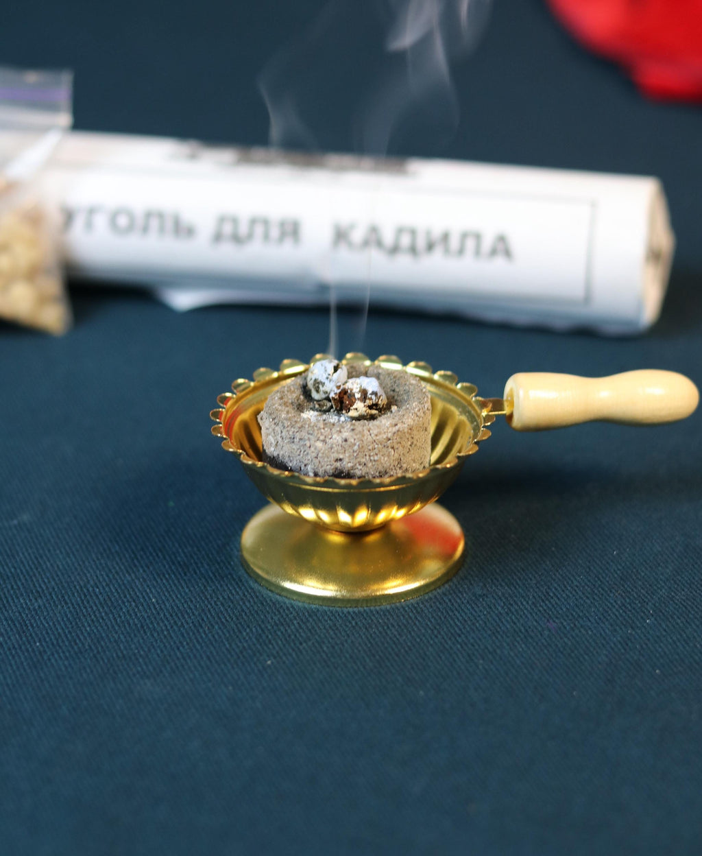 Orthodox Prayer Set – Metal Censer, 60g Monastery Incense, Charcoal Tablets, Incense holder, Incense burner, Incense sticks, Orthodox prayer