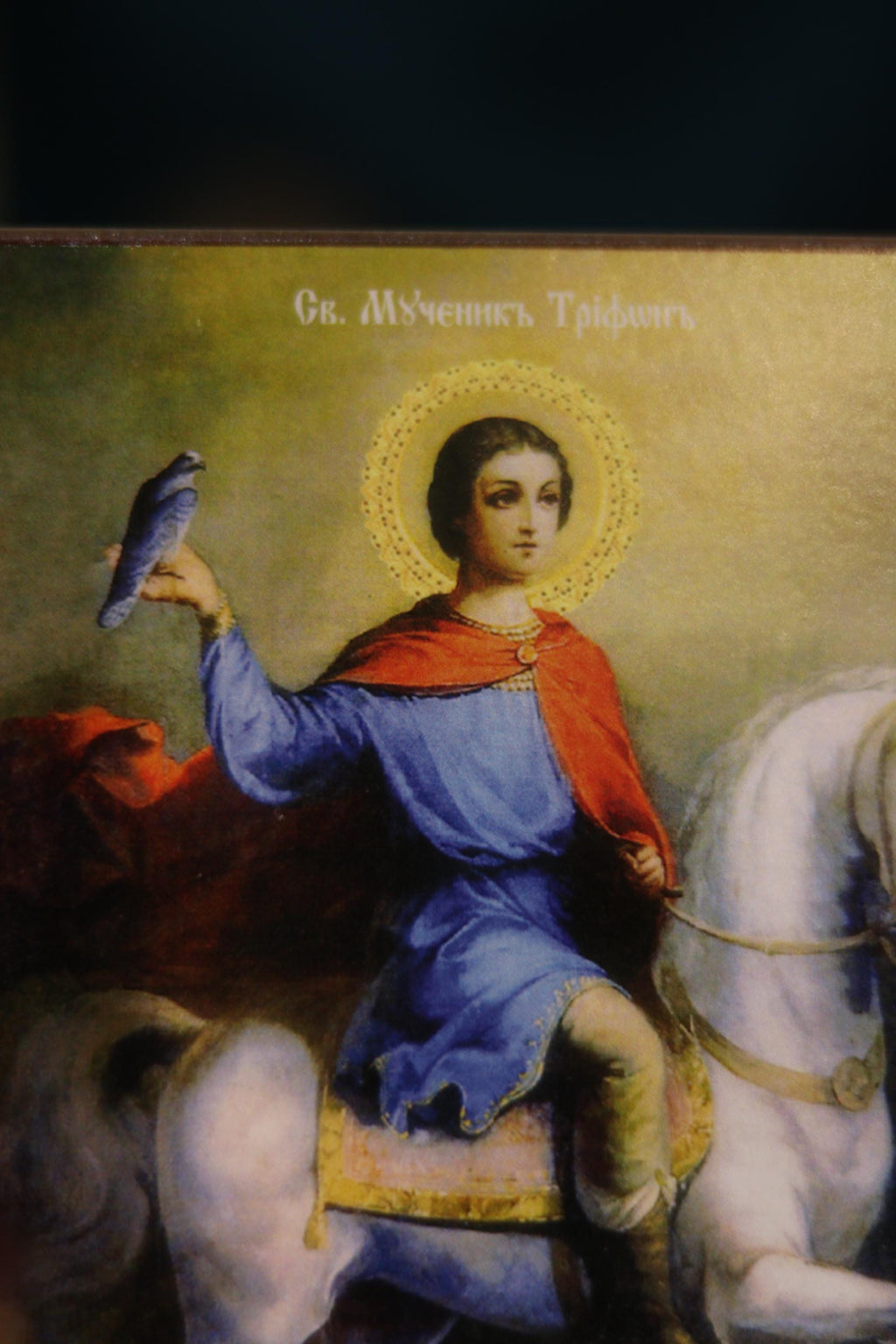 Saint Tryphon on Horse Icon Wooden Icon Orthodox Icon