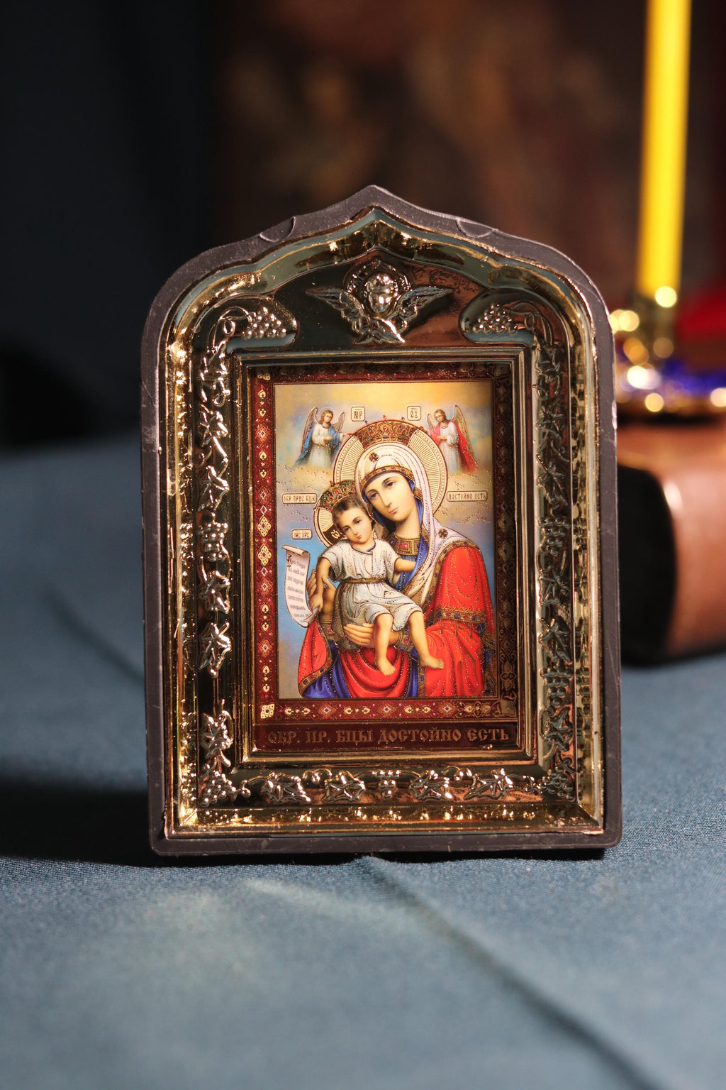 Icon of the Virgin Mary, God's mother, "It Is Truly Meet" icon, Orthodox icon, Orthodox christian, Christianity art, Icon 10x14 cm