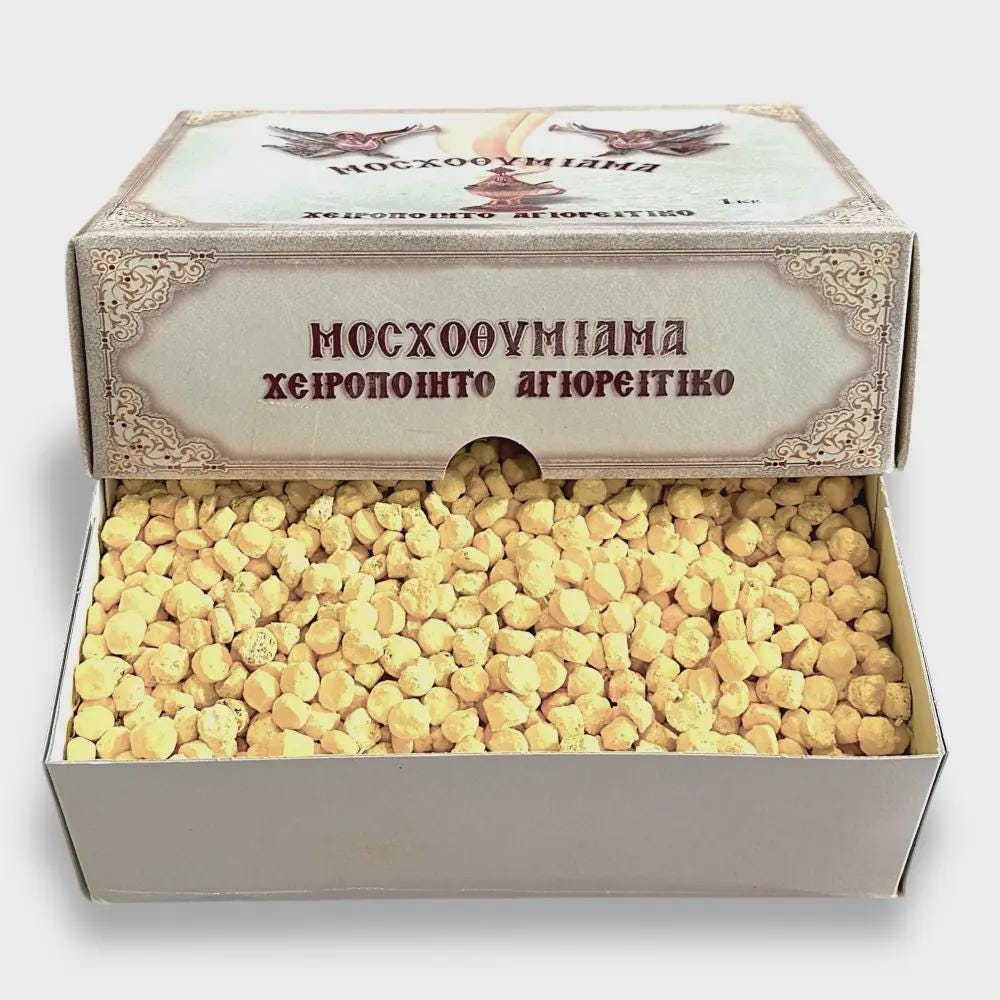 Greek Incense “Two Angels” Kitpino Scent | Orthodox Church Incense | Handmade Athonite Frankincense | Religious Gift | Spiritual Home Decor