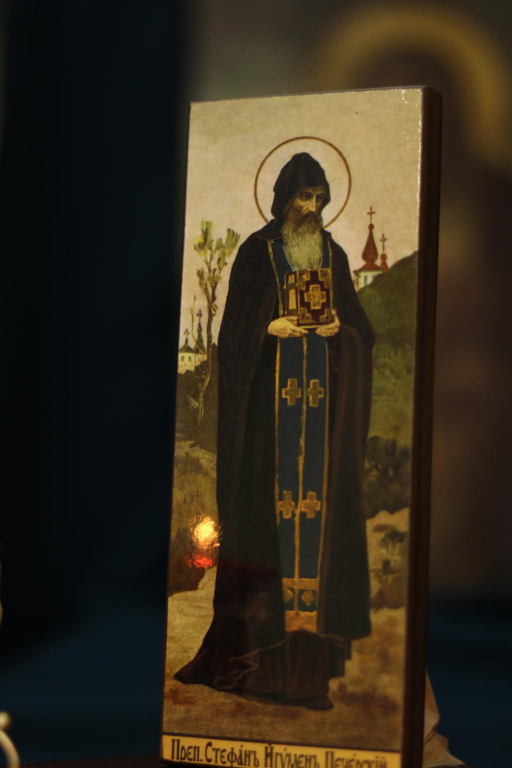 Saint Stephen of the Kyiv Caves Orthodox Wooden Icon