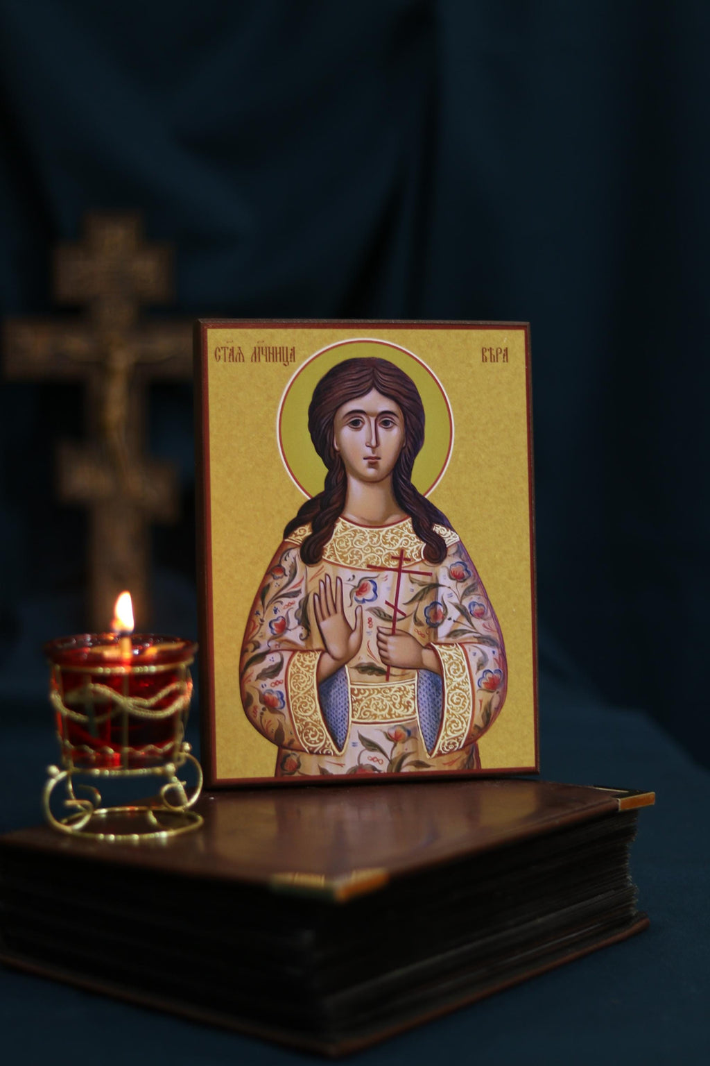 St Vera of Rome Orthodox Wooden Icon Christian Saint Wall Art Prayer Icon