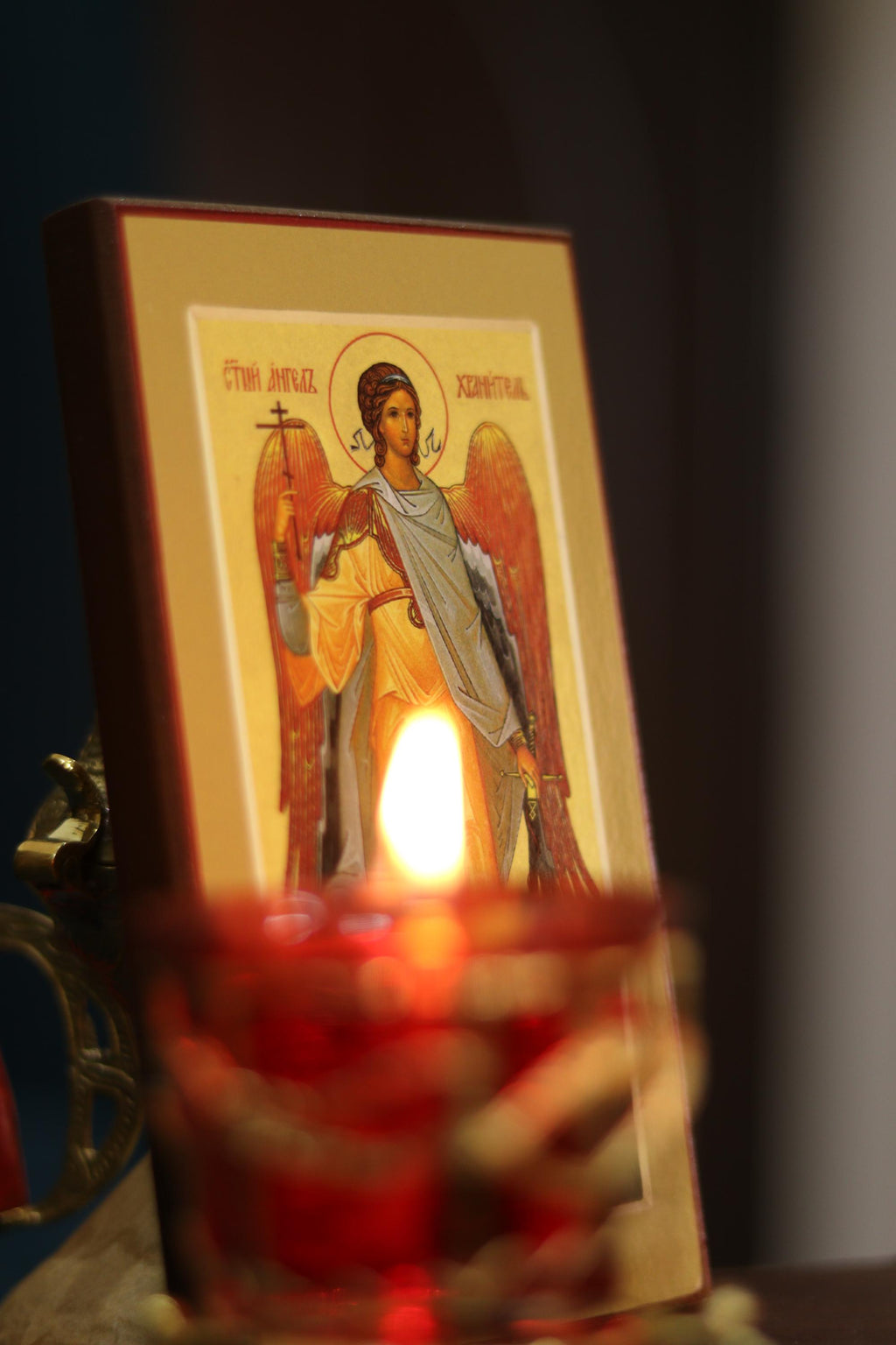 Orthodox Guardian Angel Icon Wooden,  Ash Wooden Icon