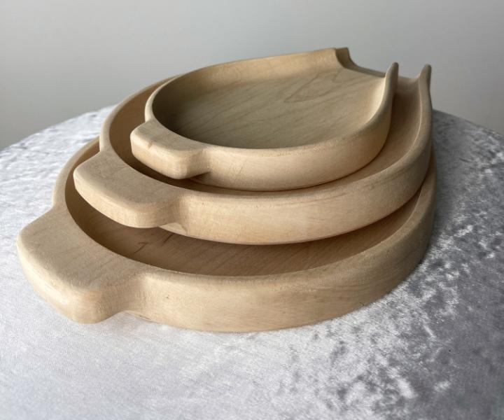 Wooden Dish for Agnus Preparation 5.9x5.9in, 10.2x7.9in, 11.4x8.6in, Church Dish, Orthodox Dish, Religious Gift, Wooden Plate