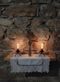 Christian hand cross made of beech wood 12"x5".
