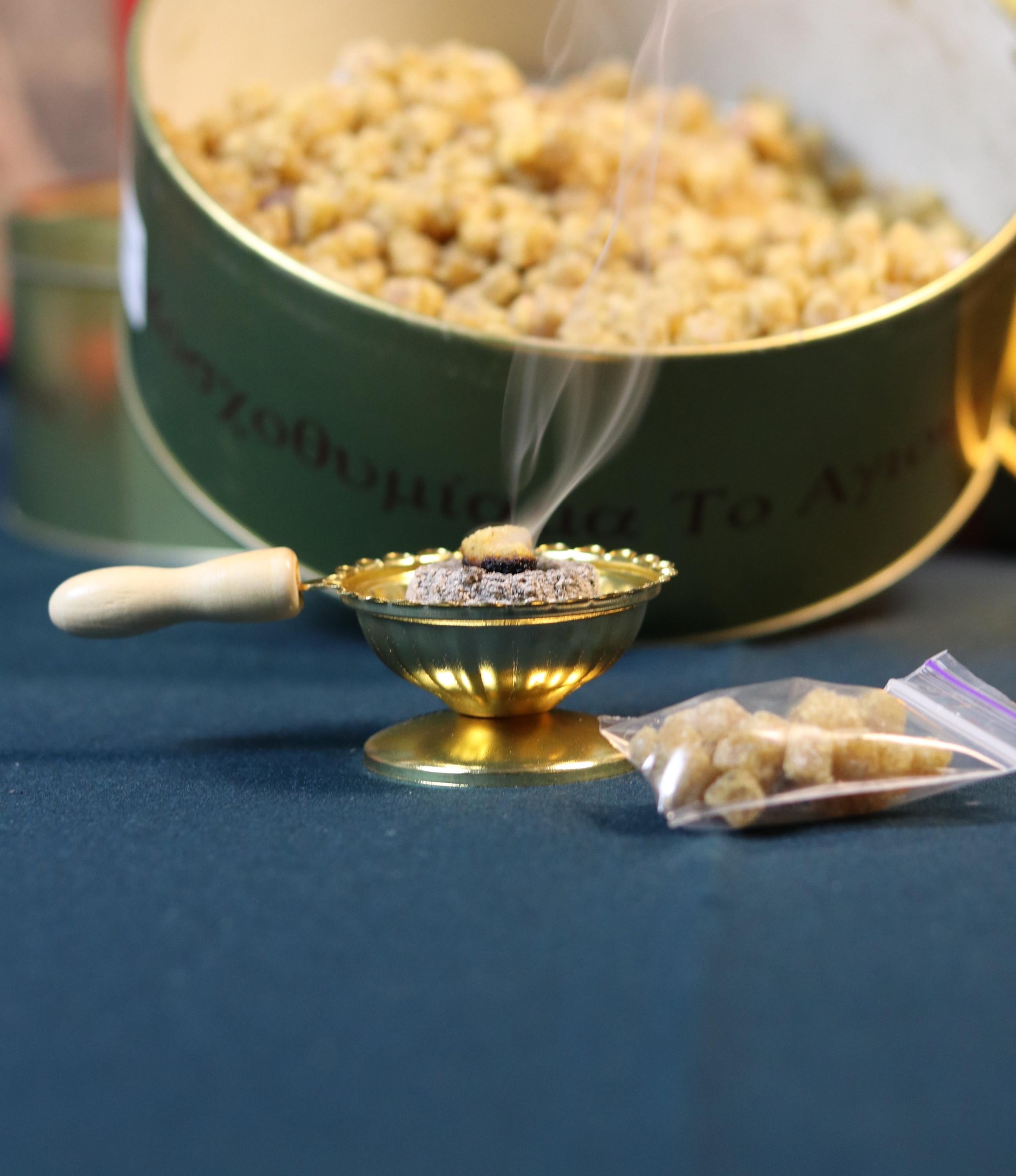 Orthodox Incense Set – Metal Censer, 60g Natural Resin Incense, Charcoal Tablets, Prayer Burner for Home Altar or Church Use