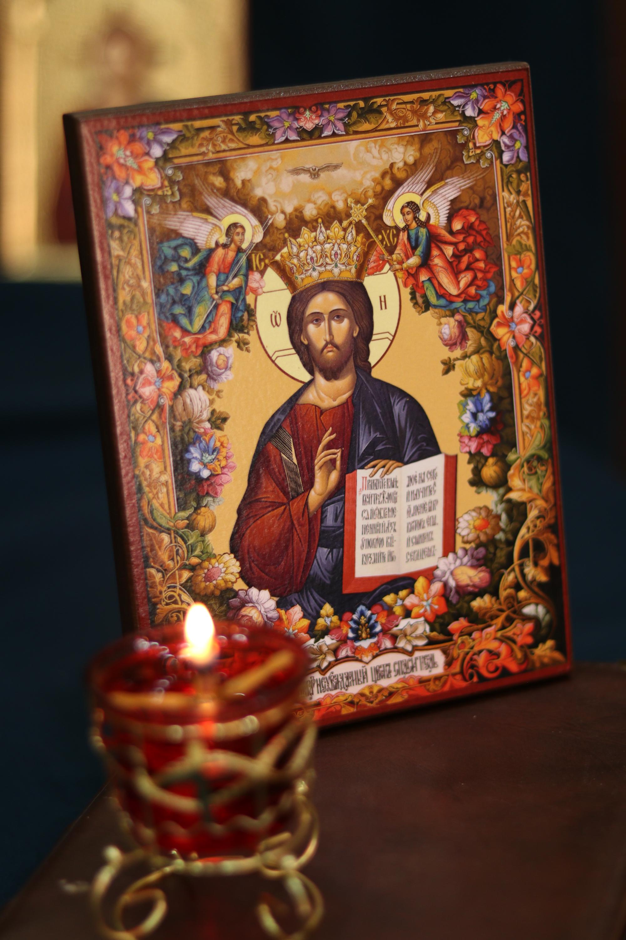 Jesus Christ Pantocrator Wooden Icon Orthodox Religious Art 7.9x5.9in