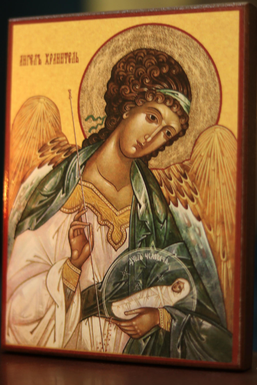 Wooden Icon Orthodox Icon , Guardian Angel Icon, Christian Icon