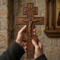Wooden Orthodox Crucifix Wall Cross 7.9-19.7in Jesus Christ Wall Decor