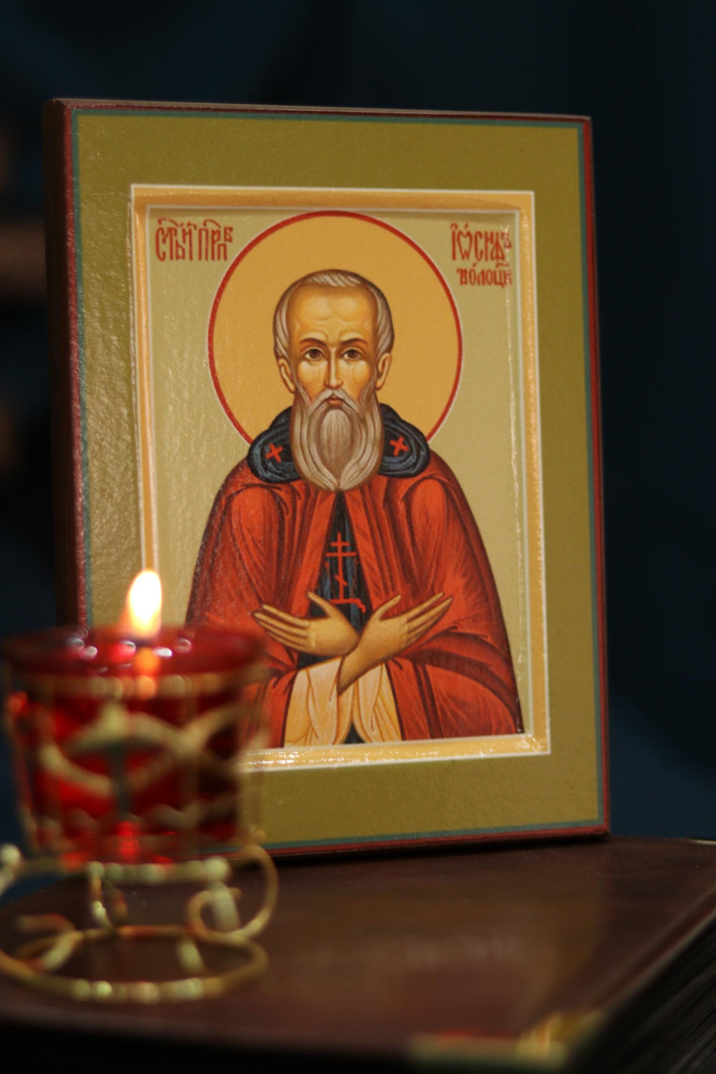 Joseph Volotsky Icon Wooden Icon Orthodox Prayer Icon