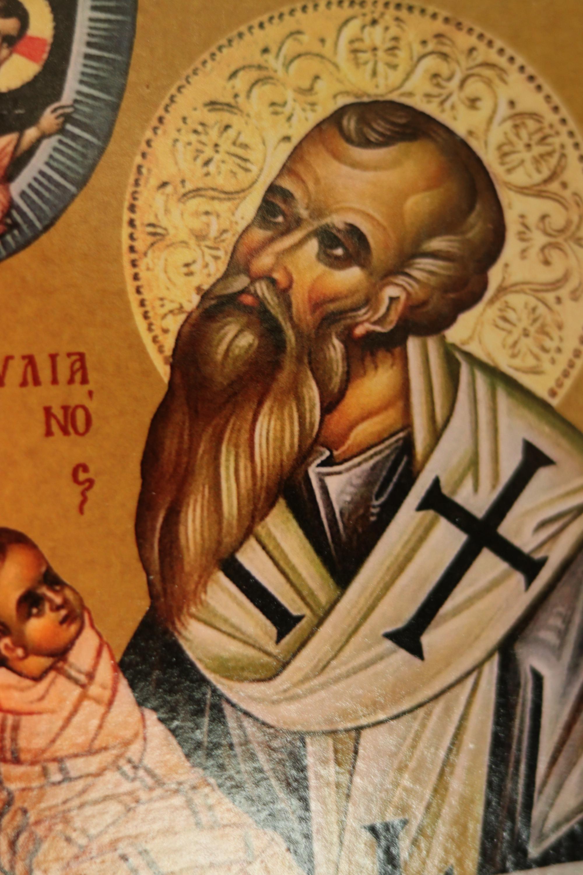 Wooden Orthodox Icon 6.3x4.7 in. Saint Stylianos of Paphlagonia