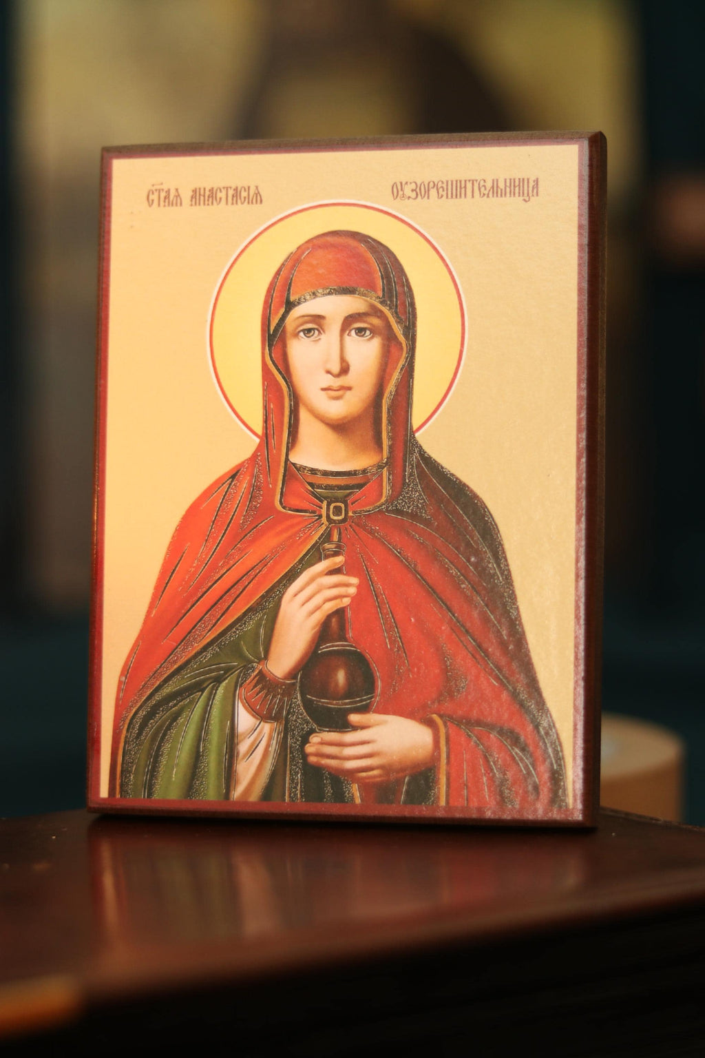 Orthodox Icon Saint Anastasia Wooden Icon, Christian Wall Decor