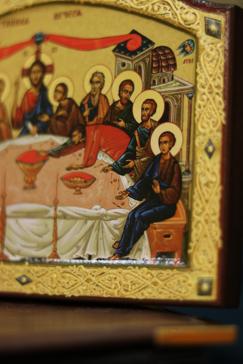 Last Supper Orthodox Wooden Icon Prayer Icon