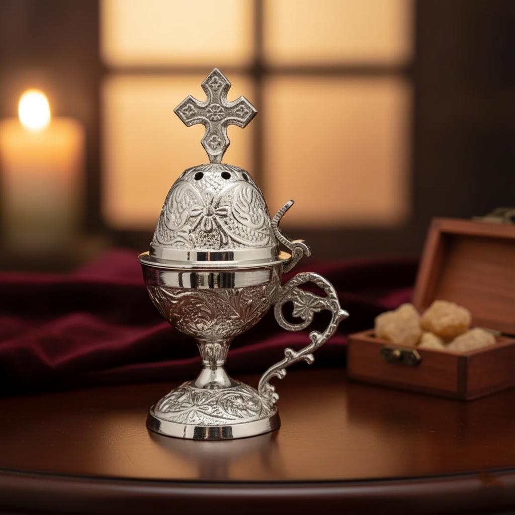 5.1 Inch Silver Plated Home Censer