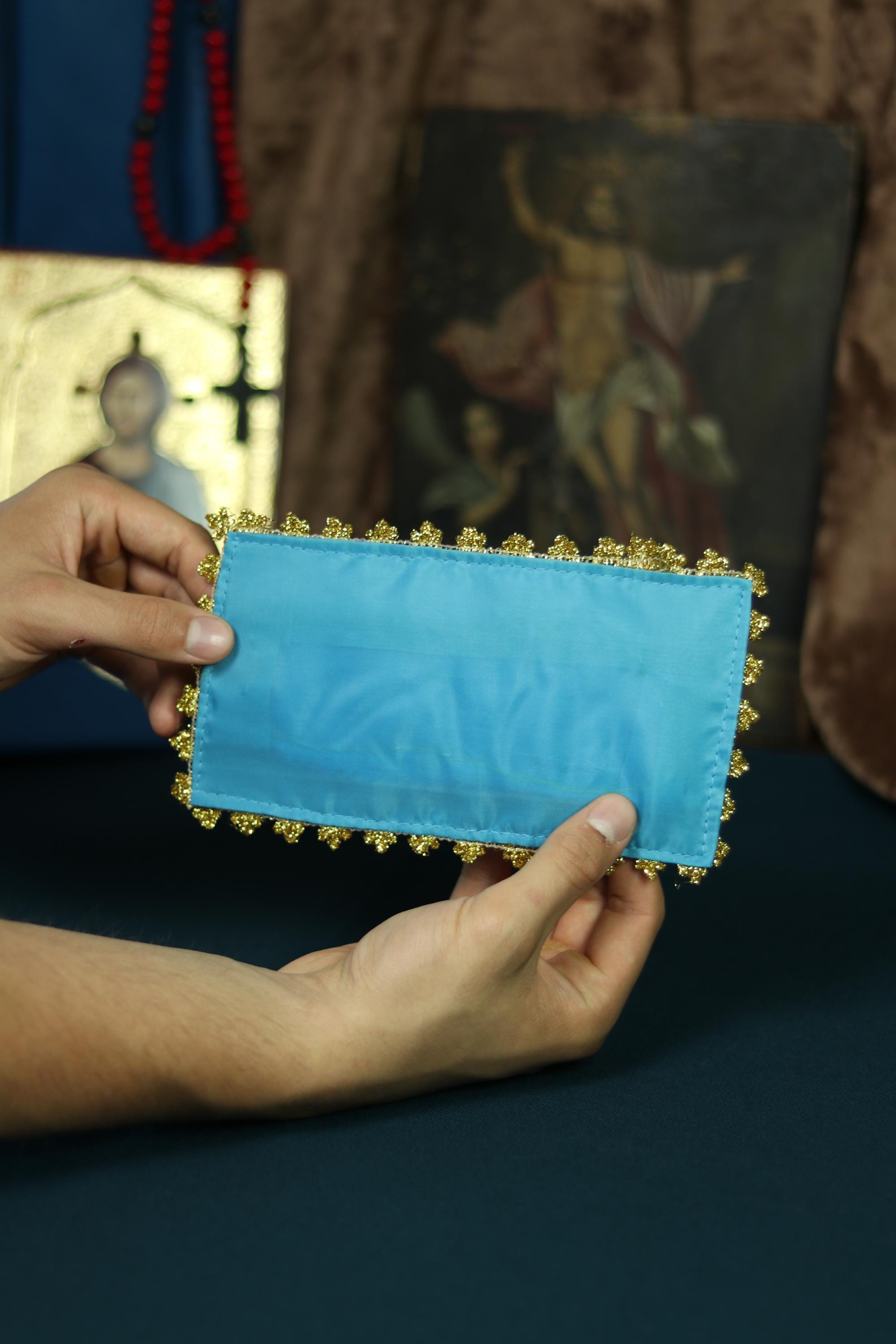 Pochaev Mother of God Footprint, Orthodox Relic 5.7×8.9 in.