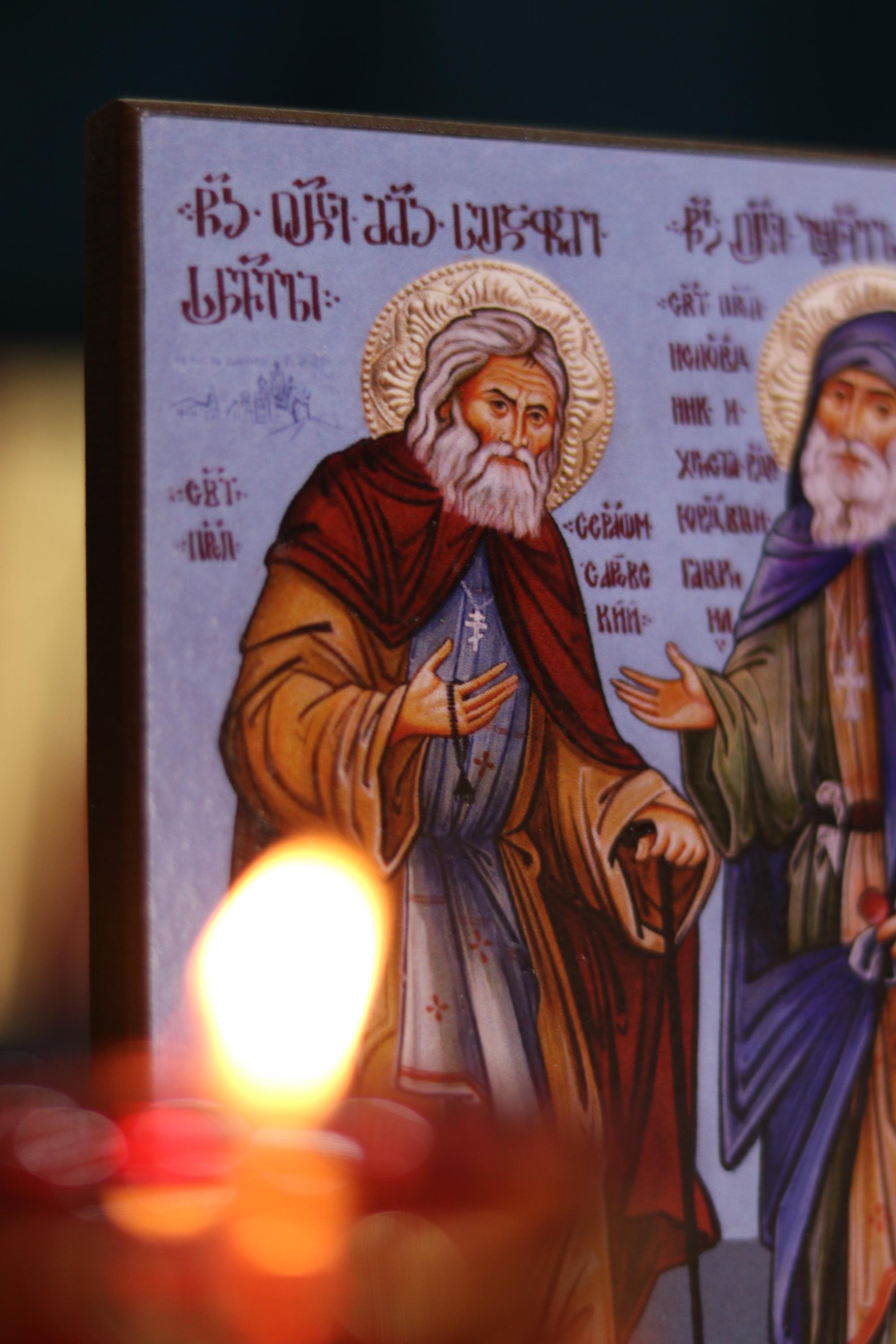 Gabriel Urgebadze Seraphim Sarov Icon Wooden Icon Orthodox