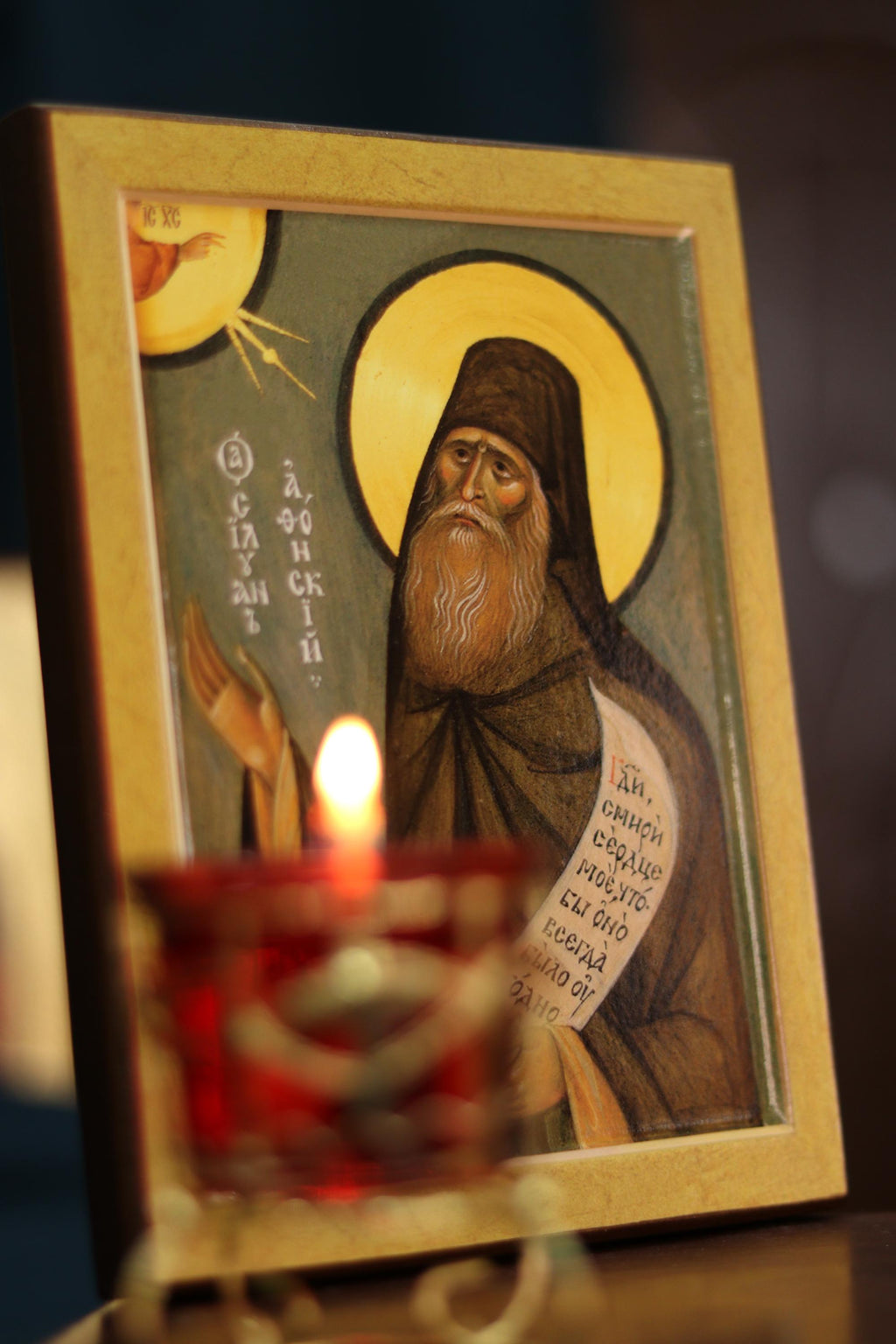 St John Damascene Orthodox Icon, Wooden Icon