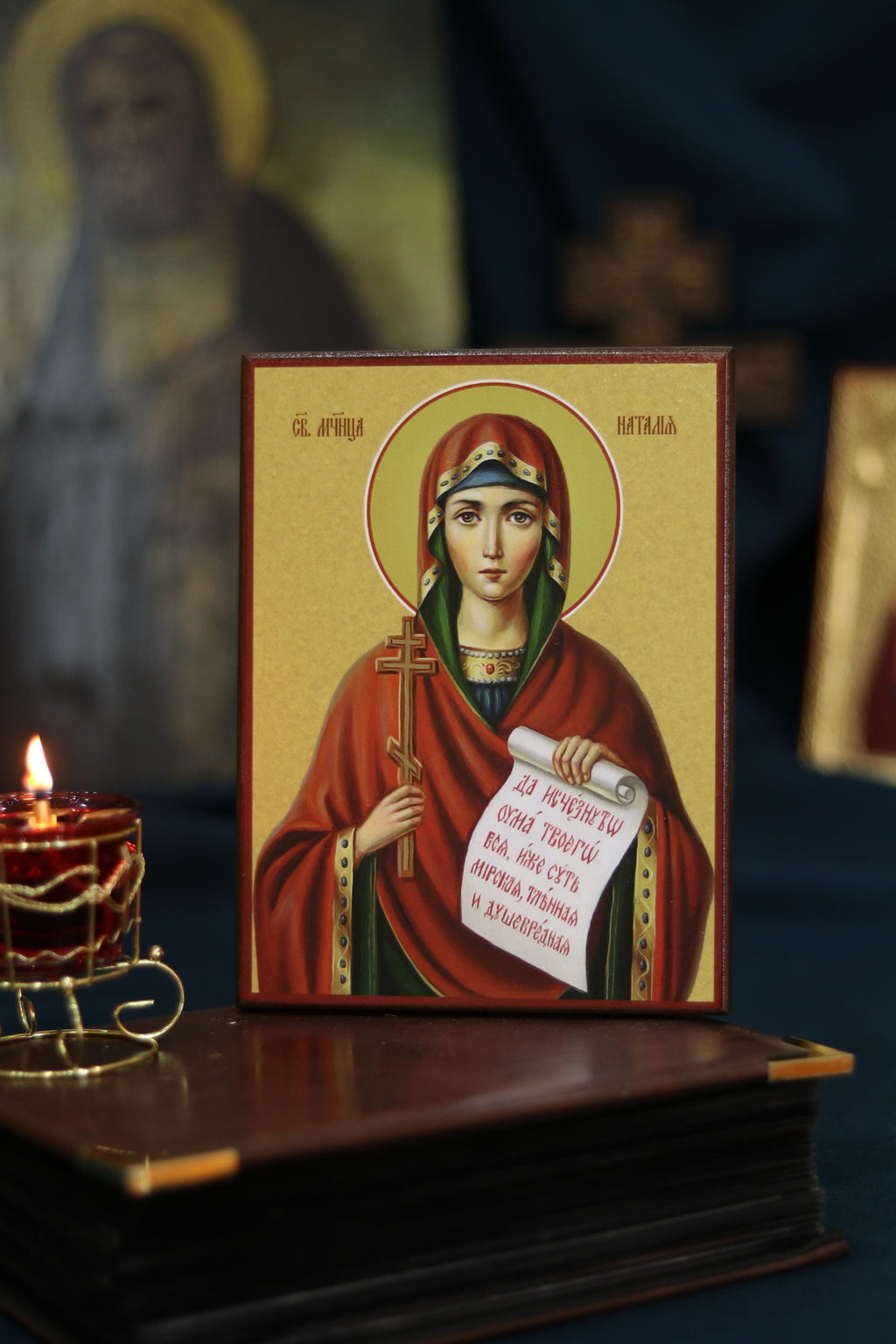 Saint Natalia Nicomedia Icon Wooden Icon Orthodox