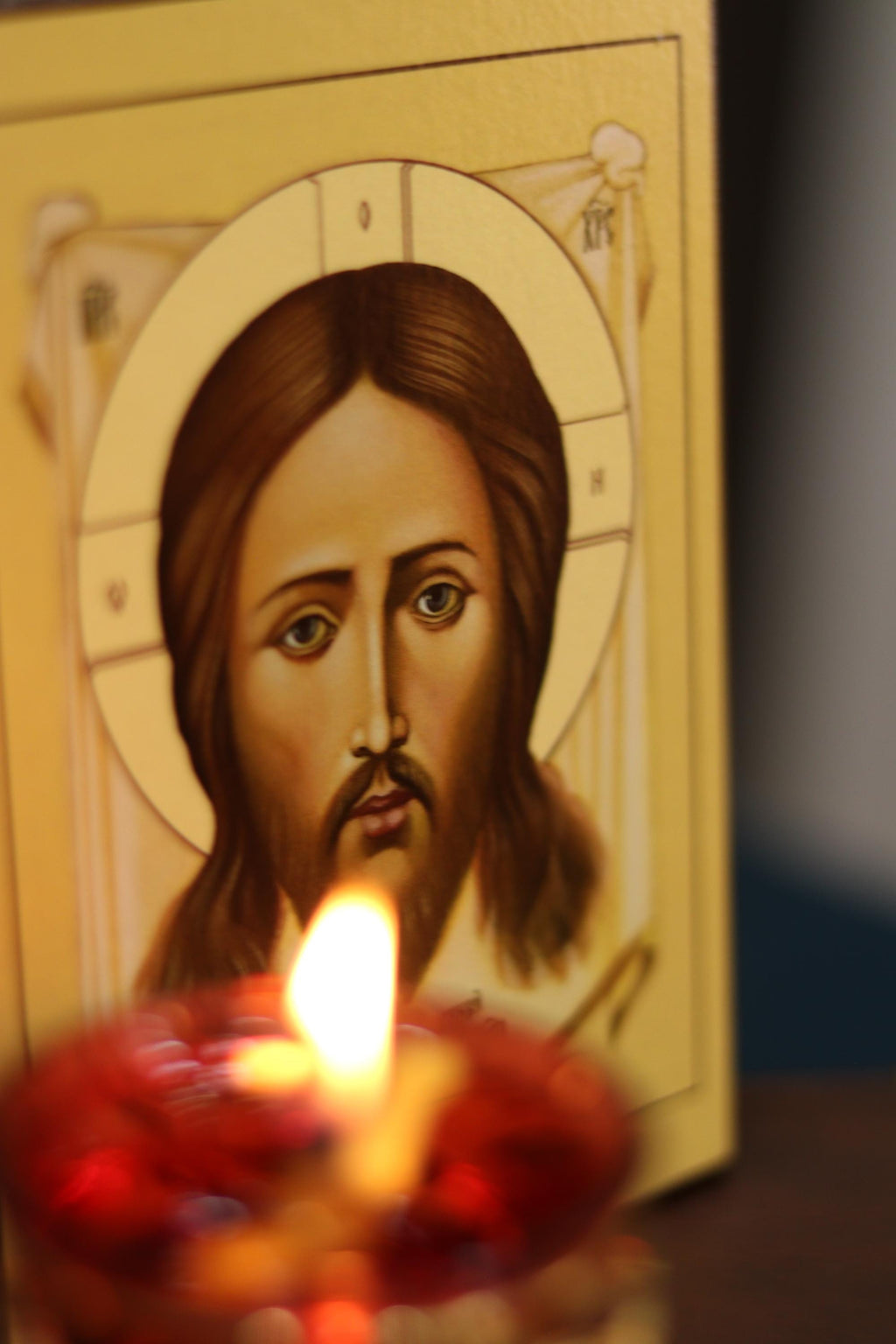 Jesus Christ Icon Handmade Wooden Icon, Orthodox Icon Plaque