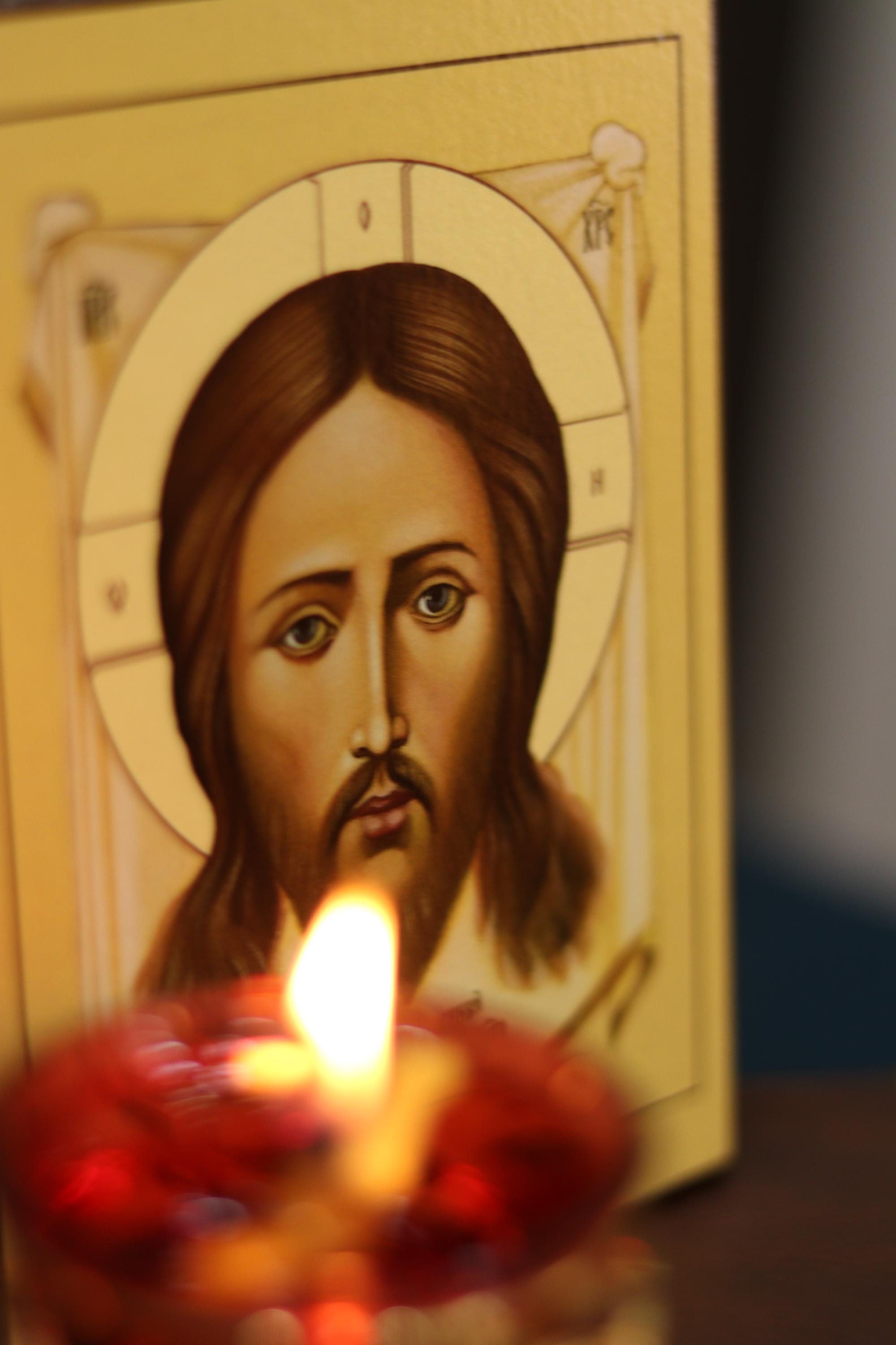 Jesus Christ Icon Handmade Wooden Icon, Orthodox Icon Plaque