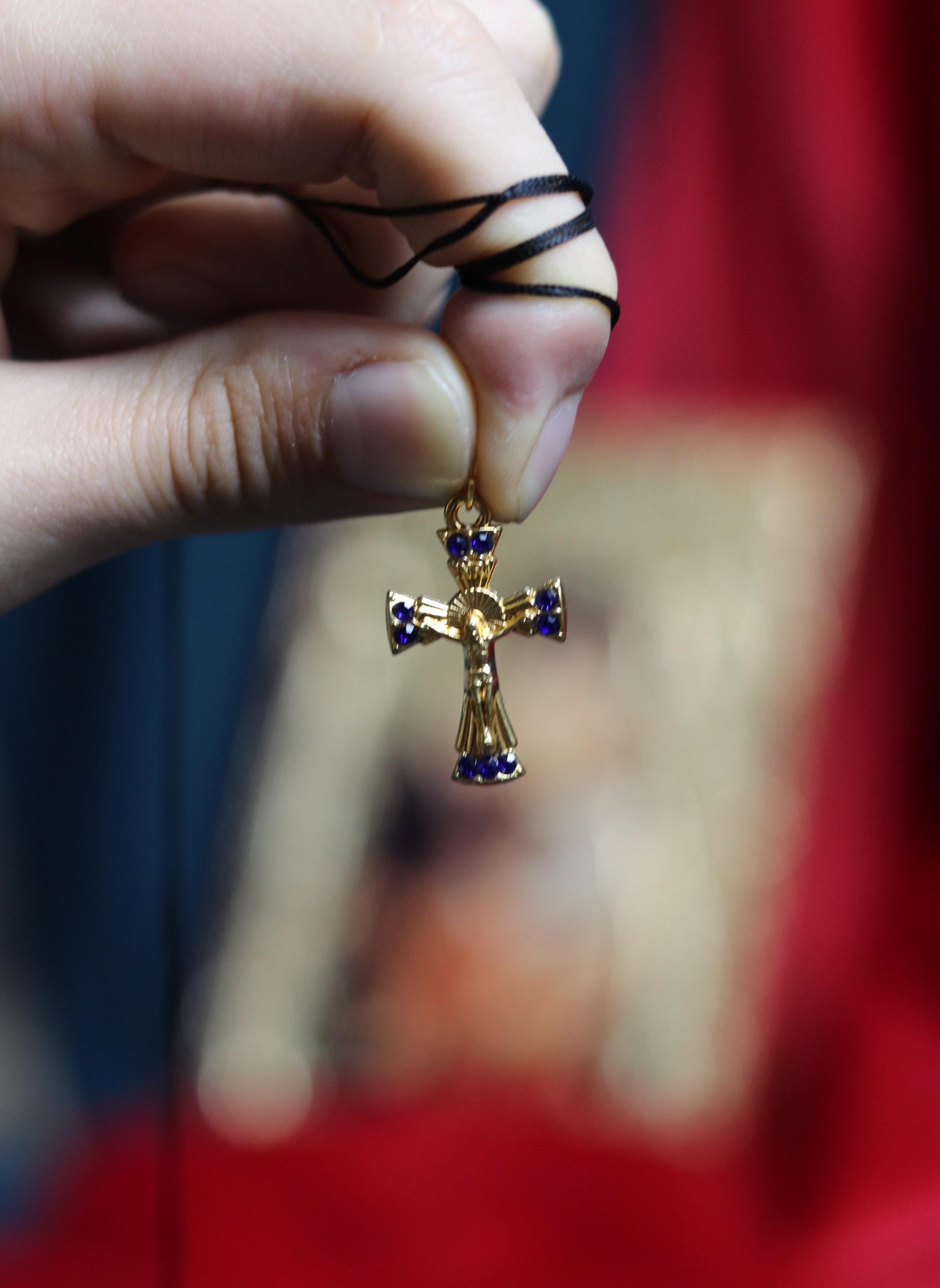 Orthodox Cross Necklace, Large Jesus cross pendant with Jesus Christ, Christian Cross Pendant, Crucifix necklace, Orthodox pendant