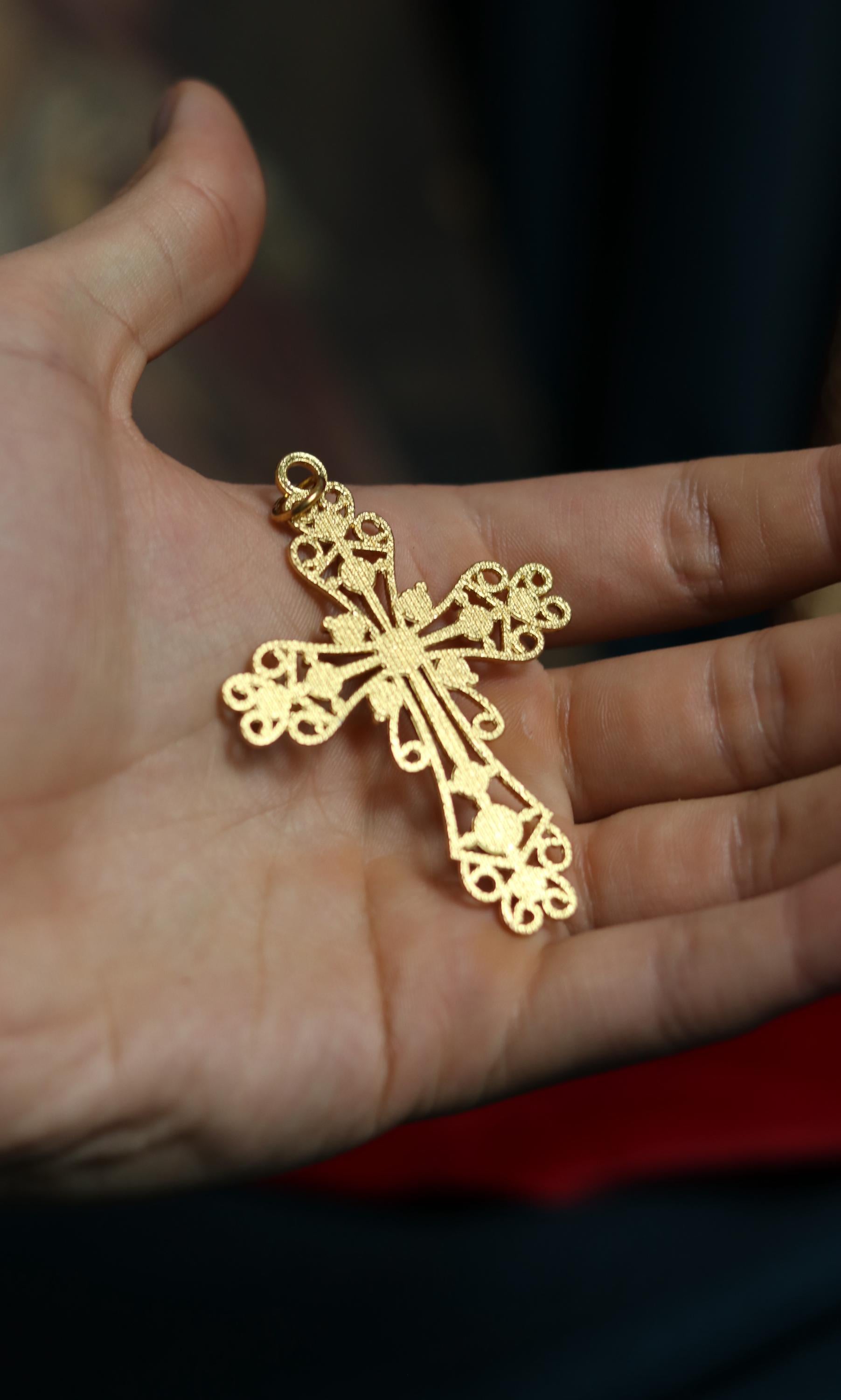 Orthodox Cross Necklace, Large Jesus cross pendant with Jesus Christ, Christian Cross Pendant, Crucifix necklace, Orthodox pendant