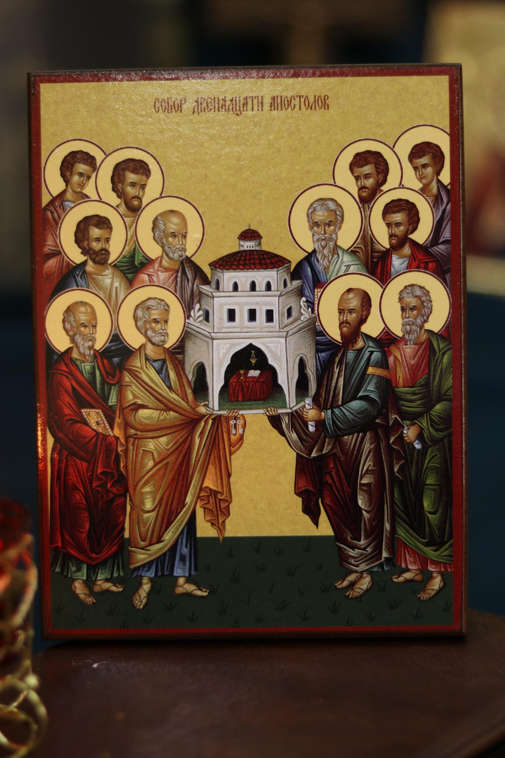 Wooden Icon of the Twelve Apostles, Orthodox Christian Wall Icon