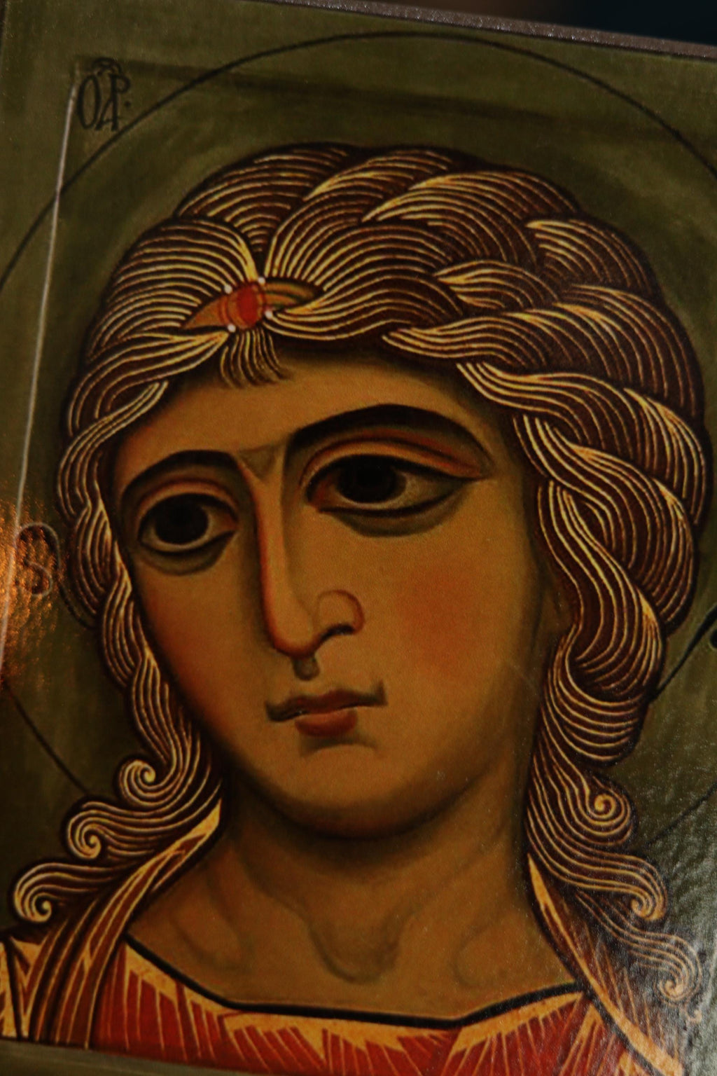 Orthodox Icon Archangel Wooden Icon 4.7x6.3 in Byzantine Panel